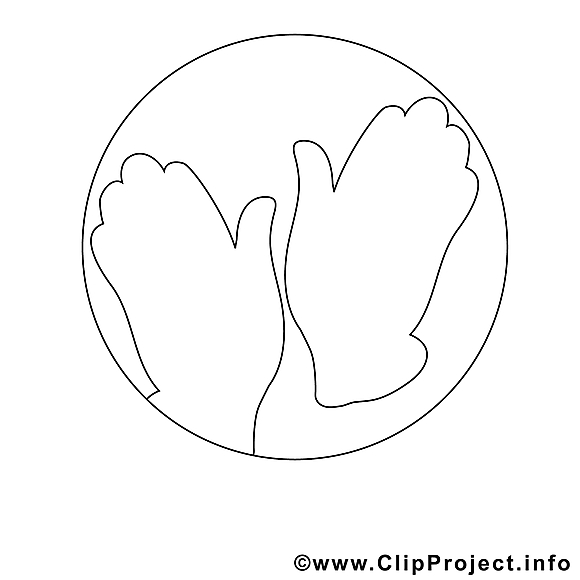 Clipart mains – Travail dessins à colorier