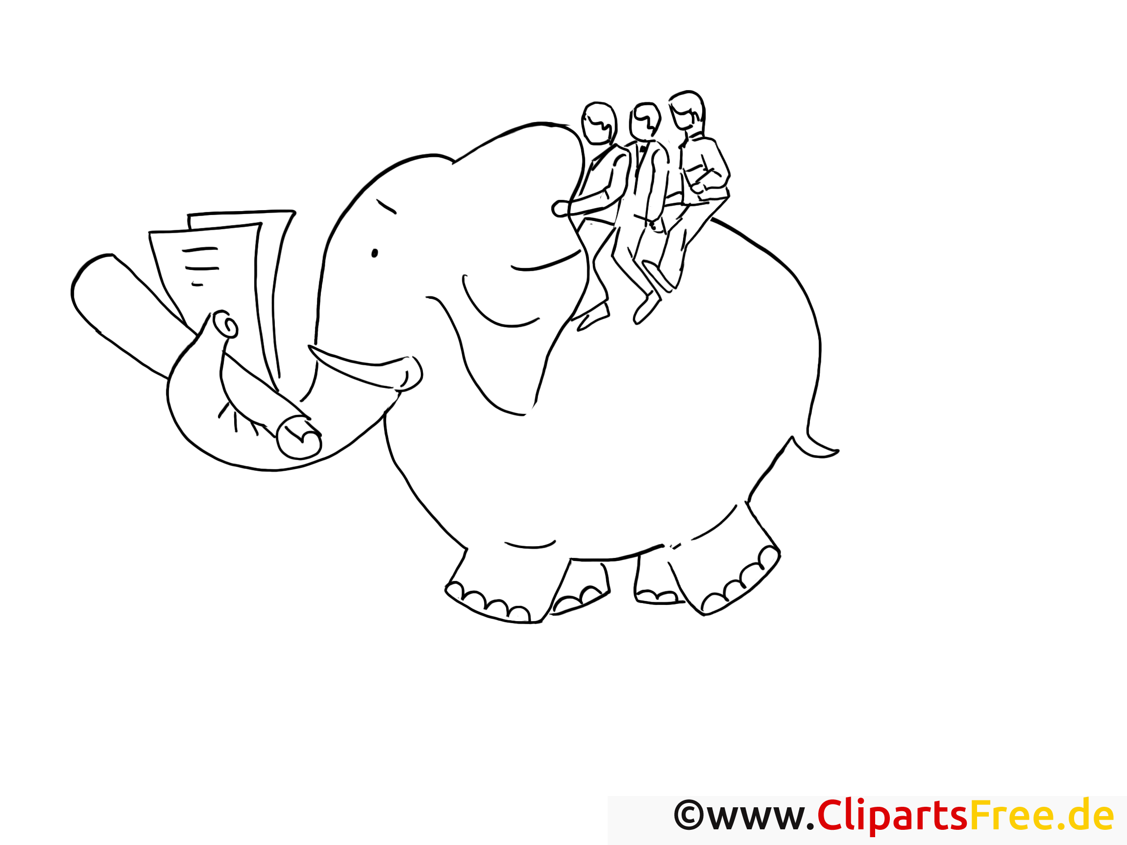 Éléphant image – Travail images à colorier