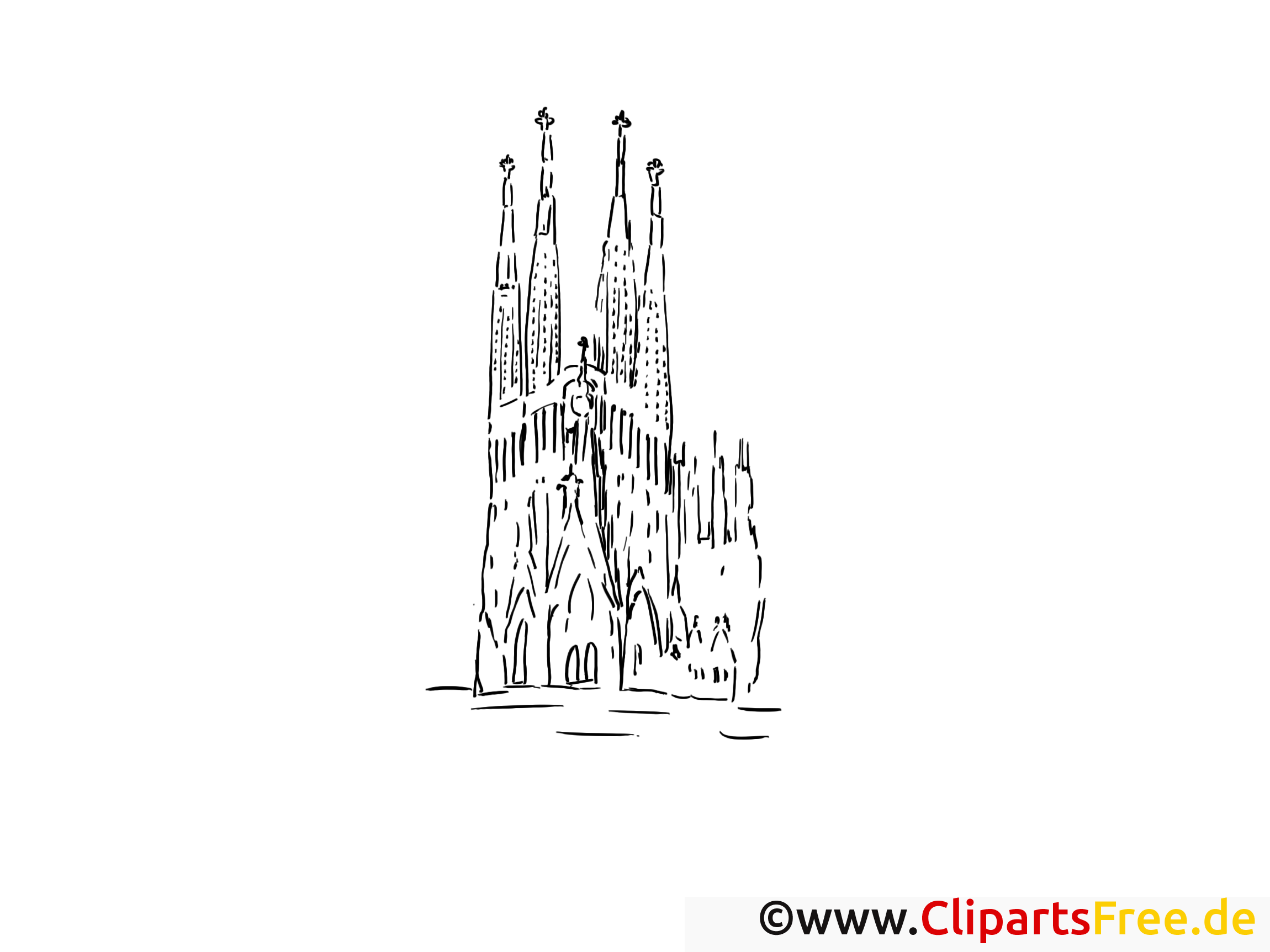 Barcelone image gratuite – Voyage à colorier
