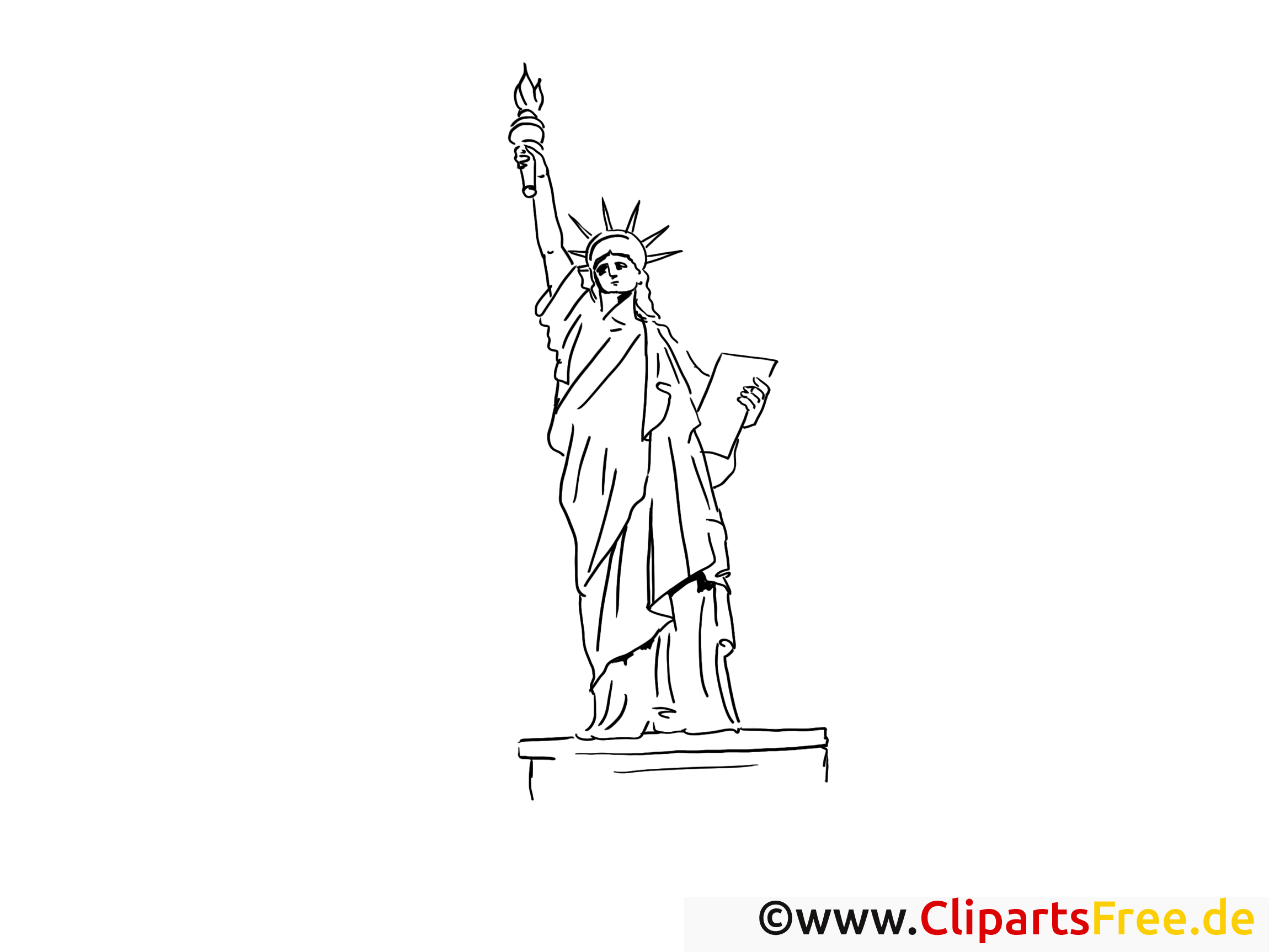 Coloriage statue liberté image à télécharger gratuite