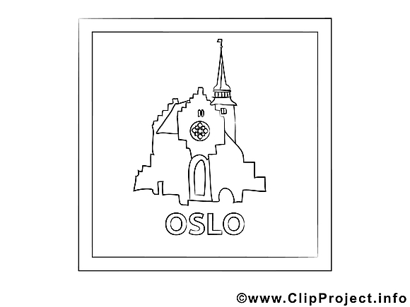 Oslo dessin – Voyage gratuits à imprimer