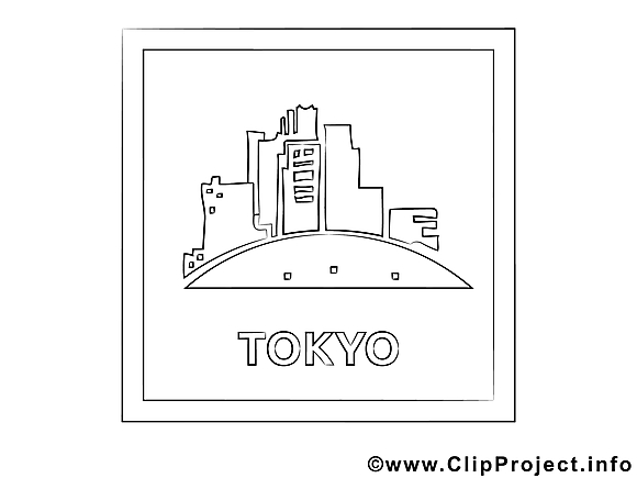 Tokyo dessin – Voyage gratuits à imprimer
