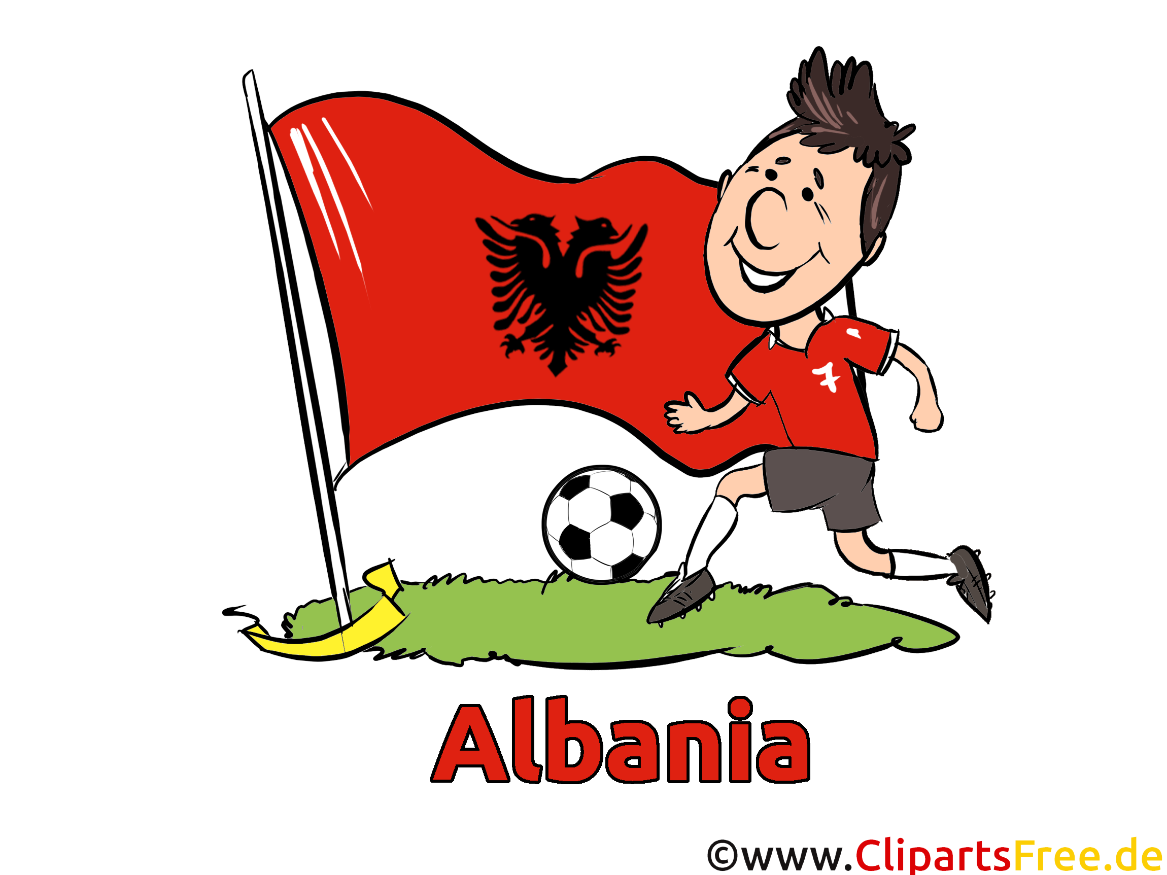Cliparts Soccer Images Albanie pour télécharger