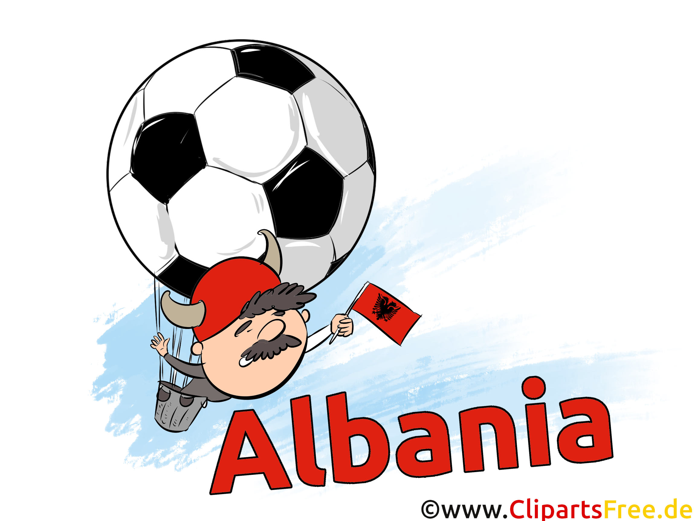 Gratuit Soccer Clip arts Albanie pour télécharger