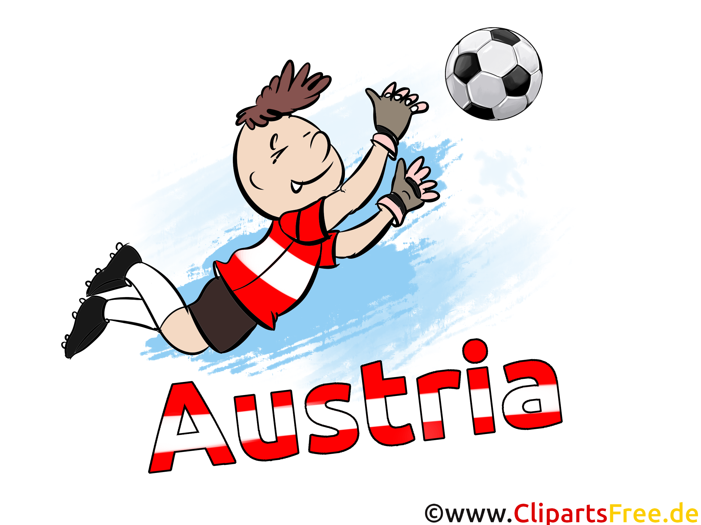 Football gratuit Autriche Cliparts Joueurs avec le Ballon