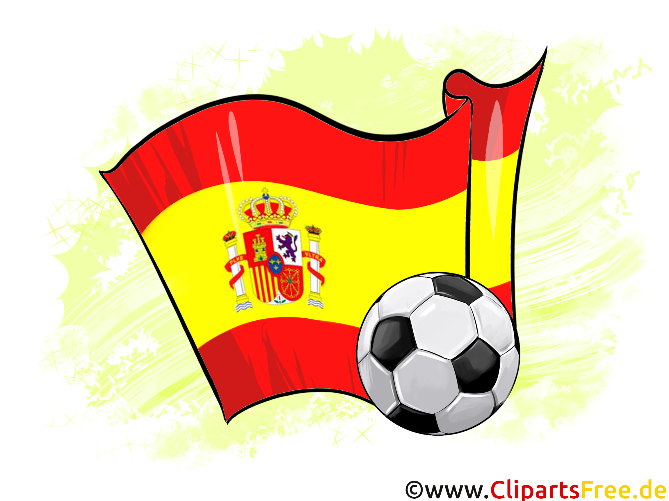 Espagne Drapeau Gratuit Football Clip arts pour télécharger