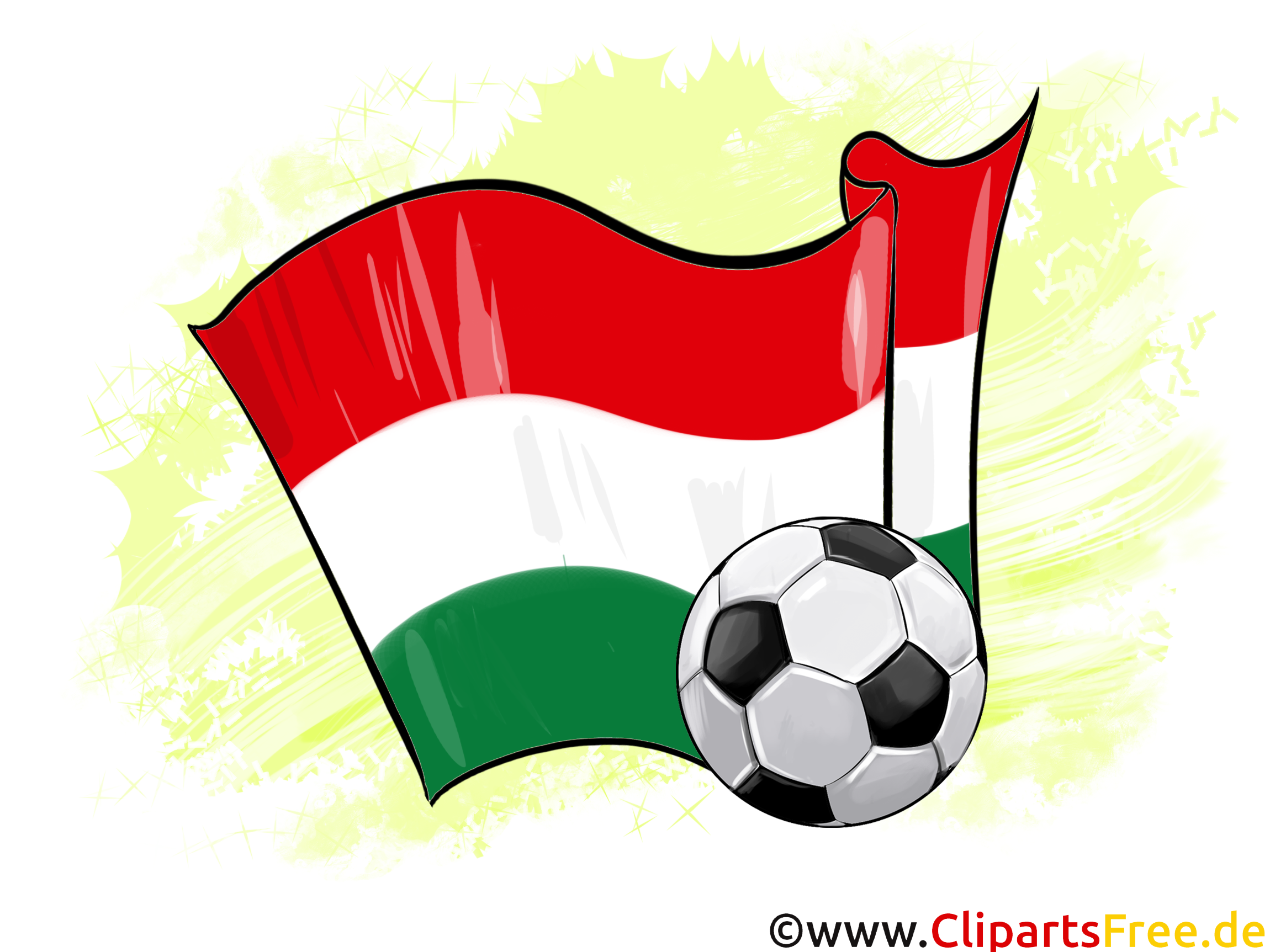 Hongrie Drapeau et Ballon Football gratuit pour télécharger