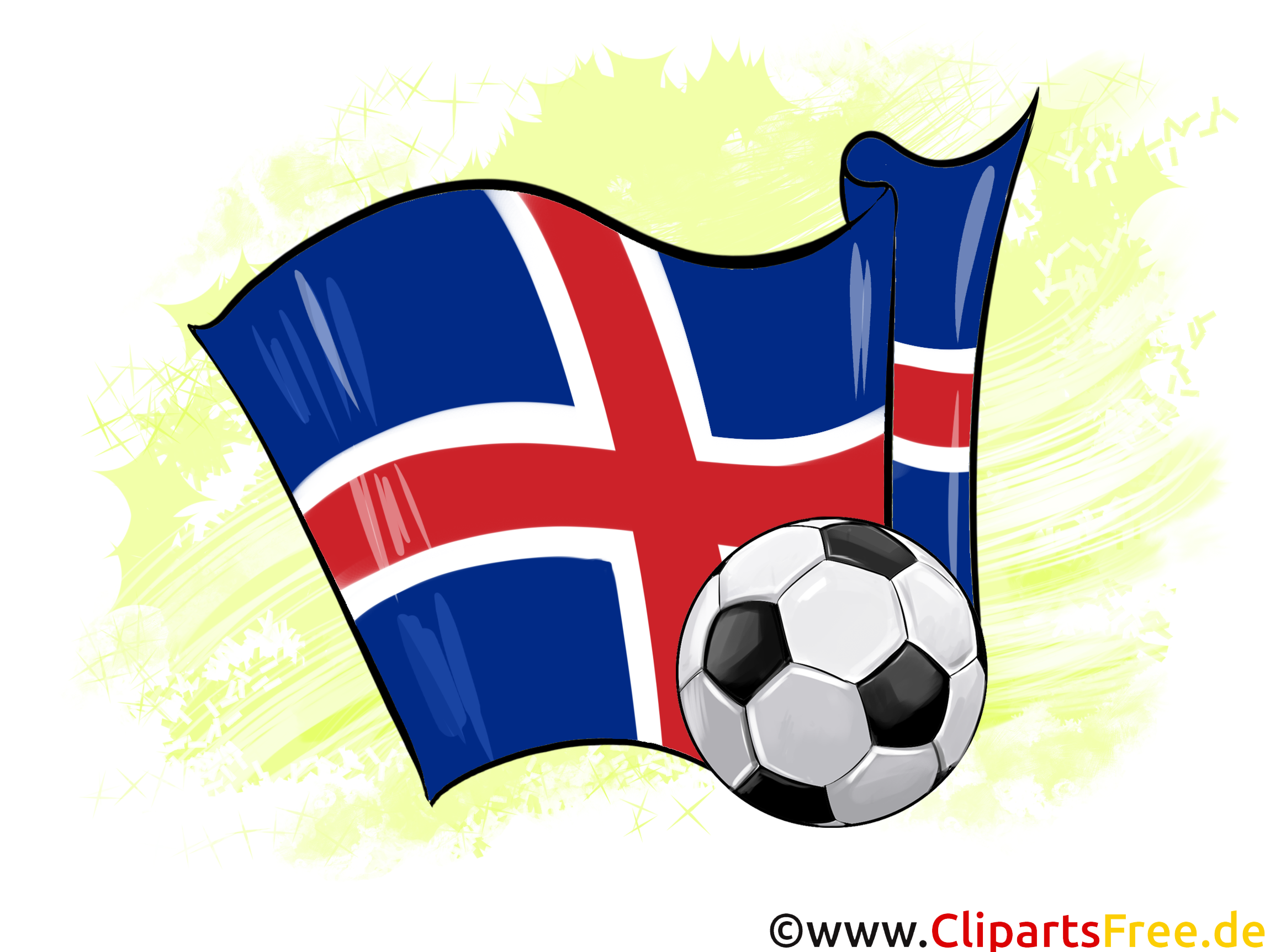 IIslande Drapeau Free Soccer Coupe Du Monde pour télécharger