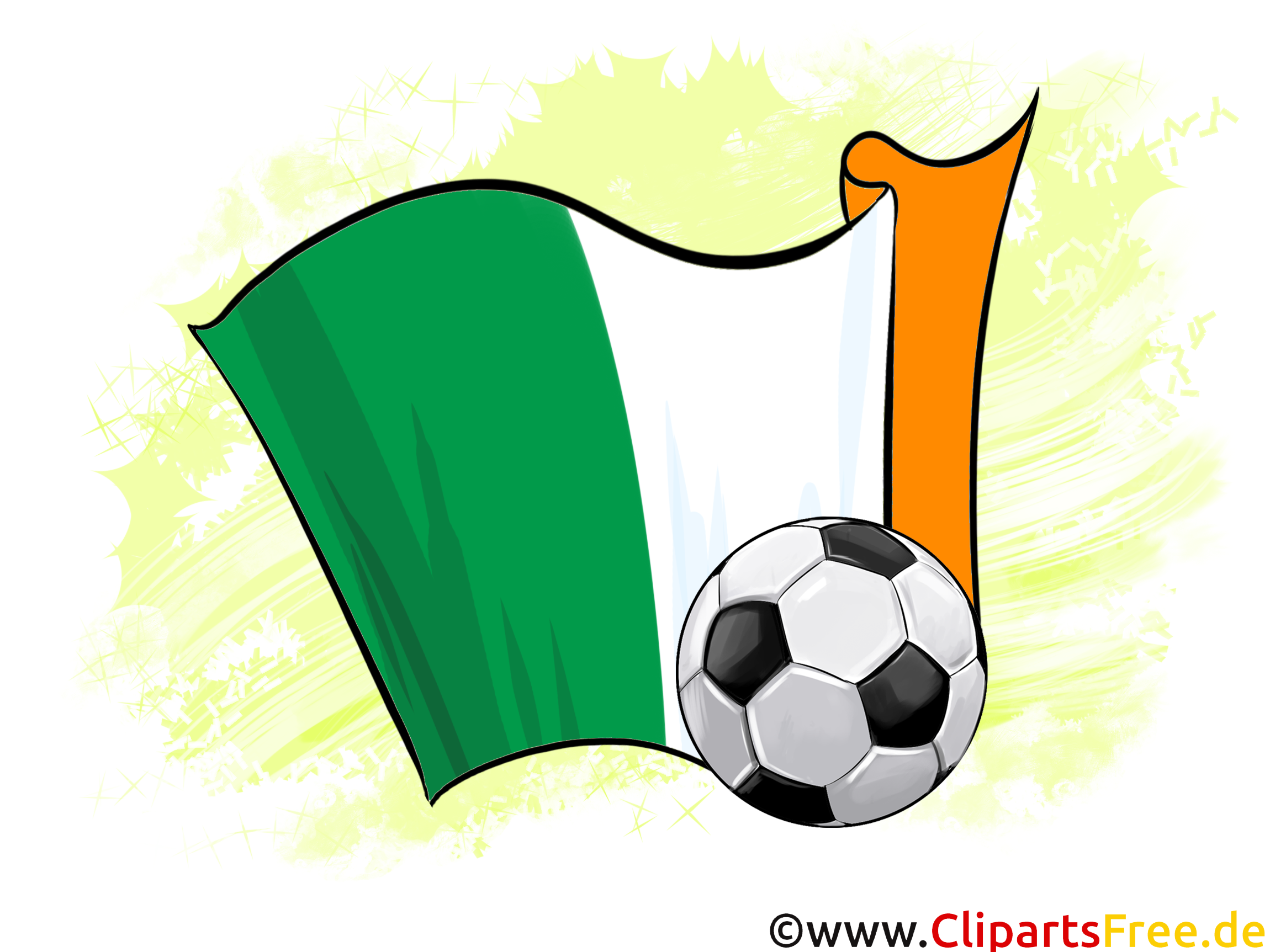 Irelande Drapeau Image Football télécharger gratuitement
