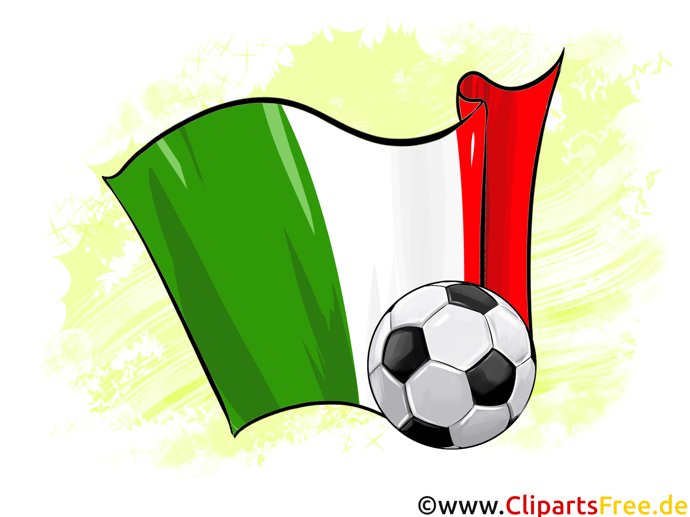 Italie Drapeau Clip art Images Football pour télécharger