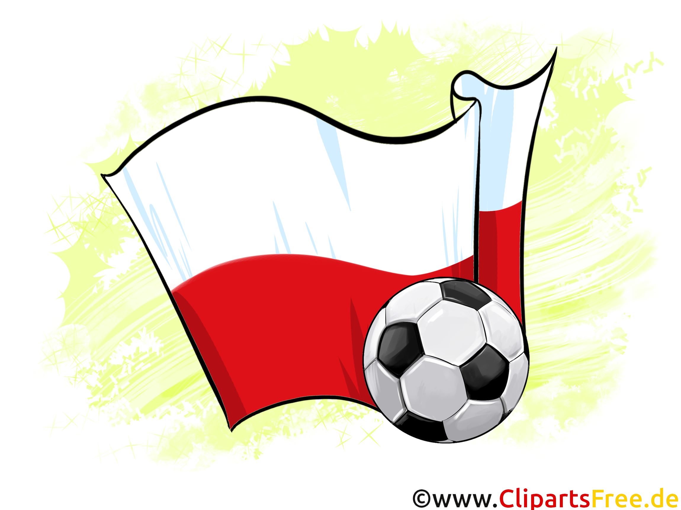 Pologne Drapeau Illustrations Football Joueurs télécharger