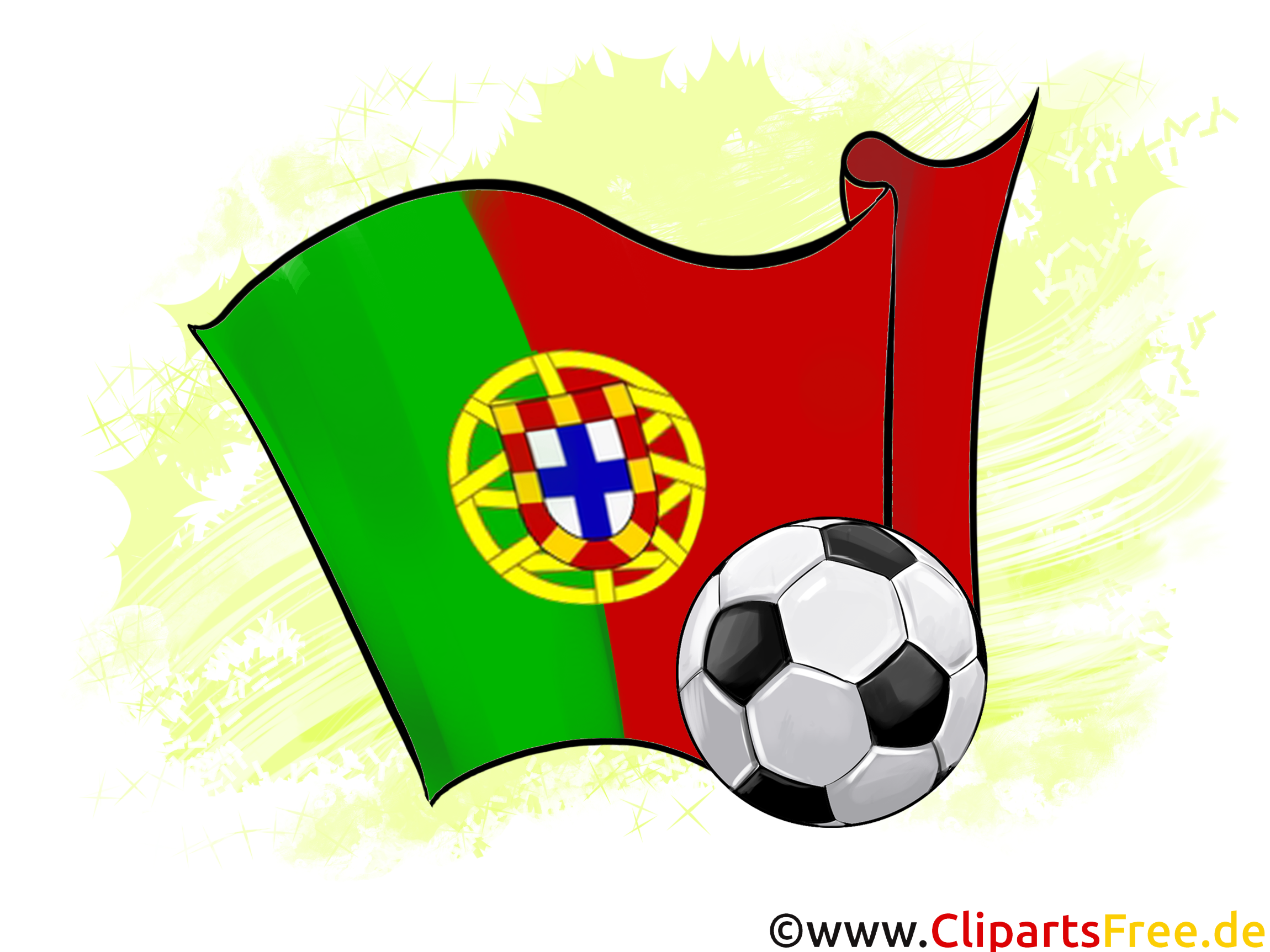 Portugal Drapeau Illustration Soccer gratuitement télécharger