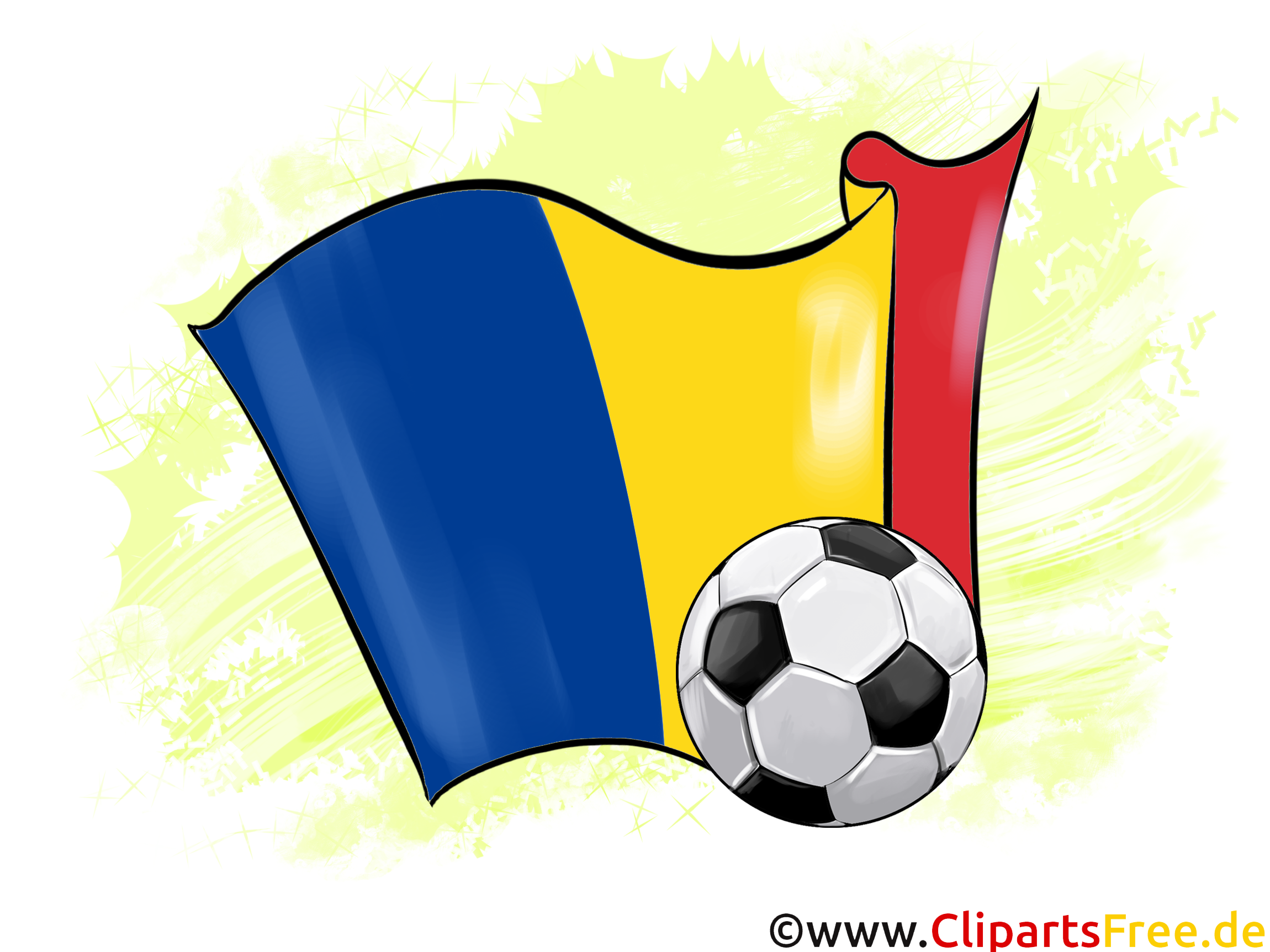 Roumanie Drapeau Cliparts Soccer Images pour télécharger