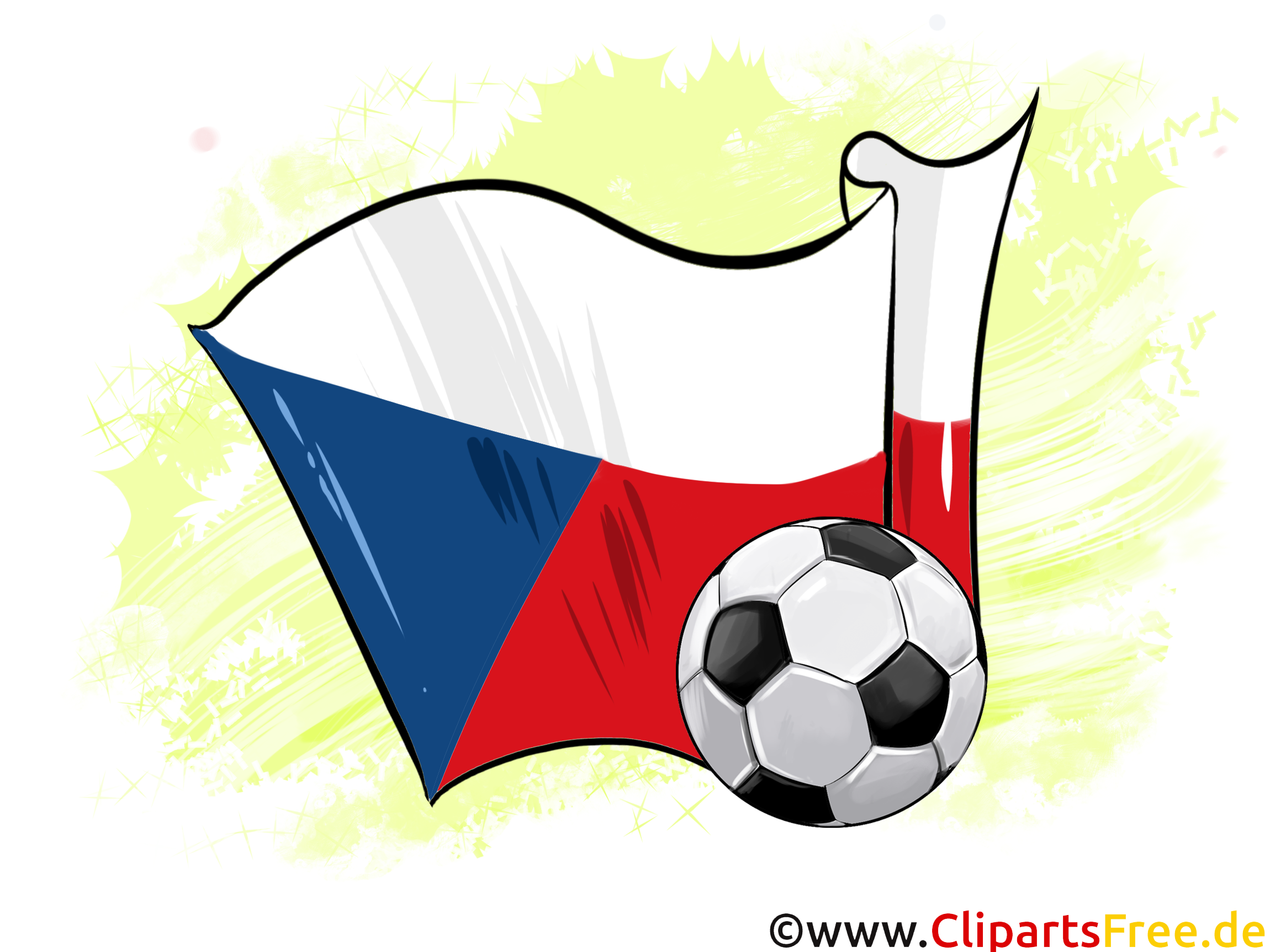 Tchèque Drapeau télécharger Soccer Images gratuitement