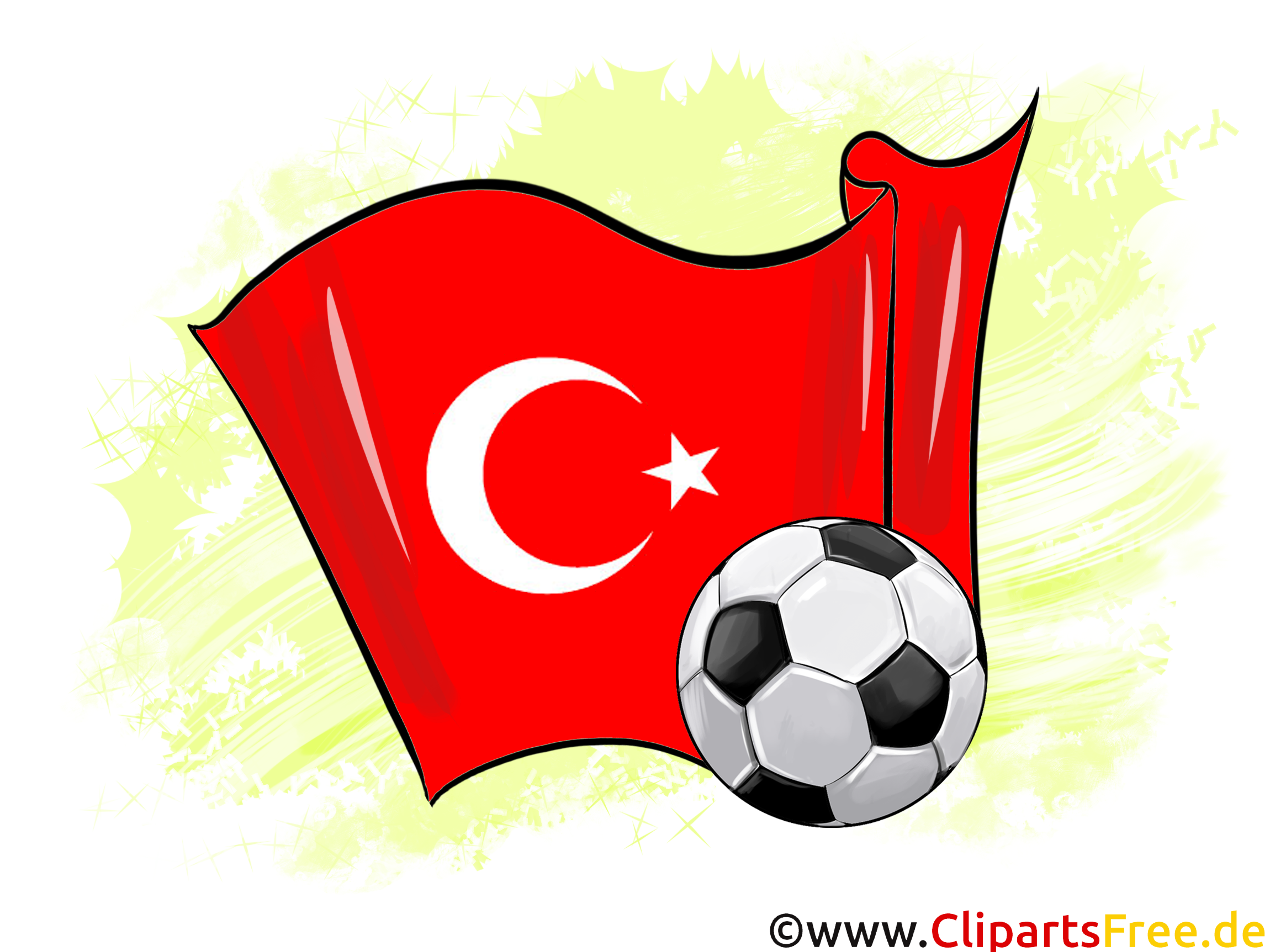 Turquie Drapeau Soccer Images et Illustrations