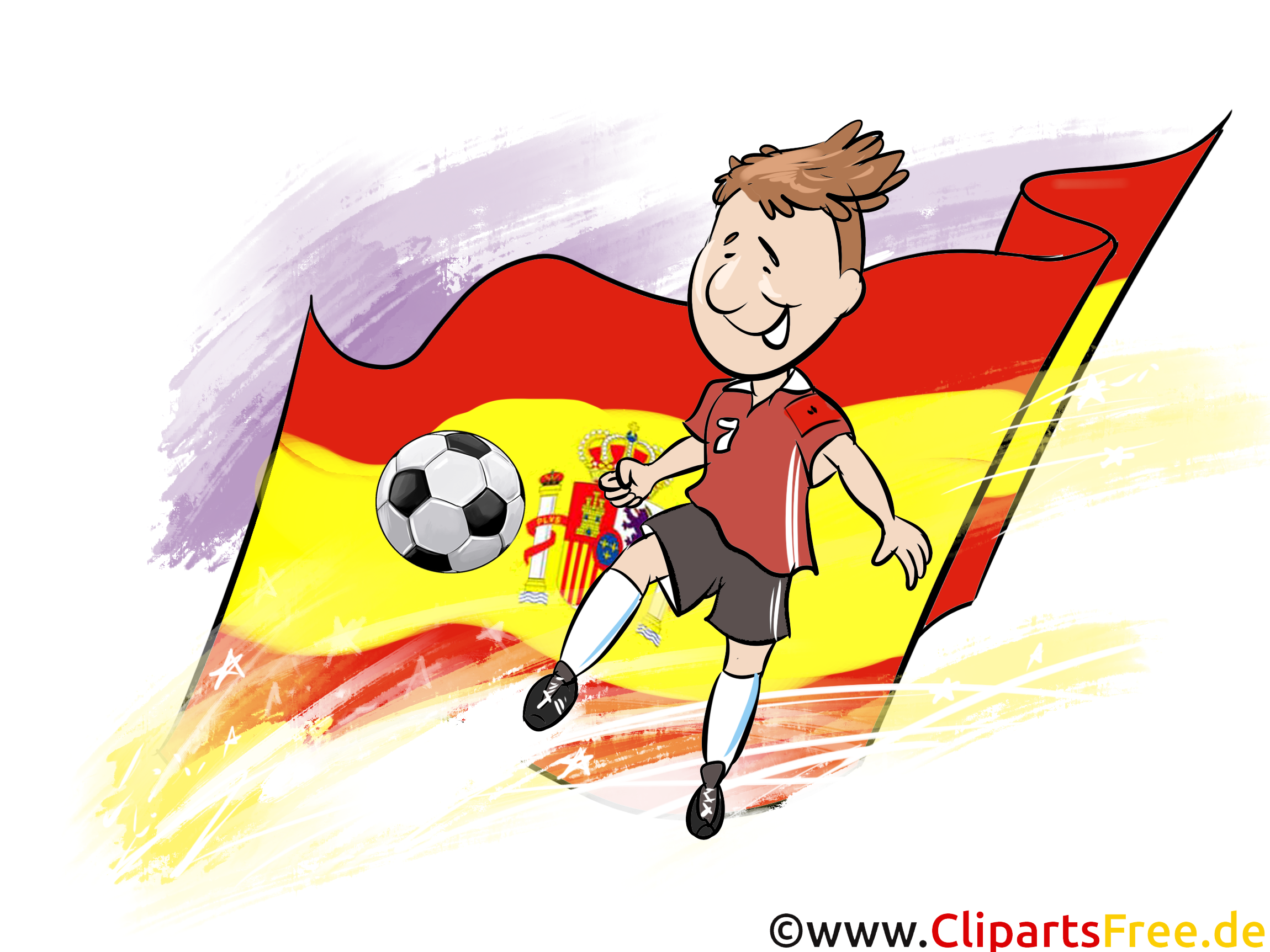 Drapeau Soccer gratuit Cliparts Espagne Ballon