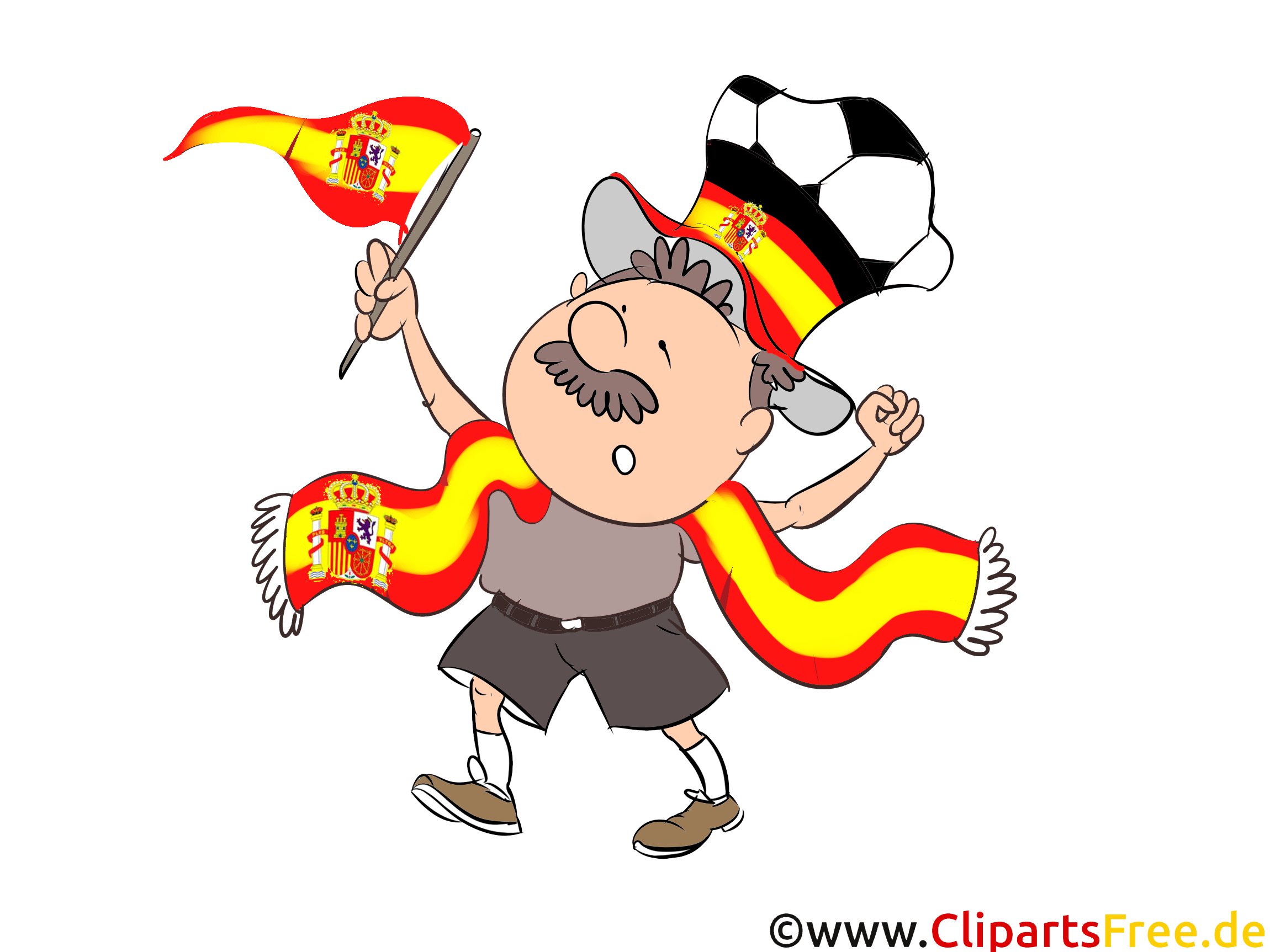 Football Clipart Joueur Espagne sur le Terrain