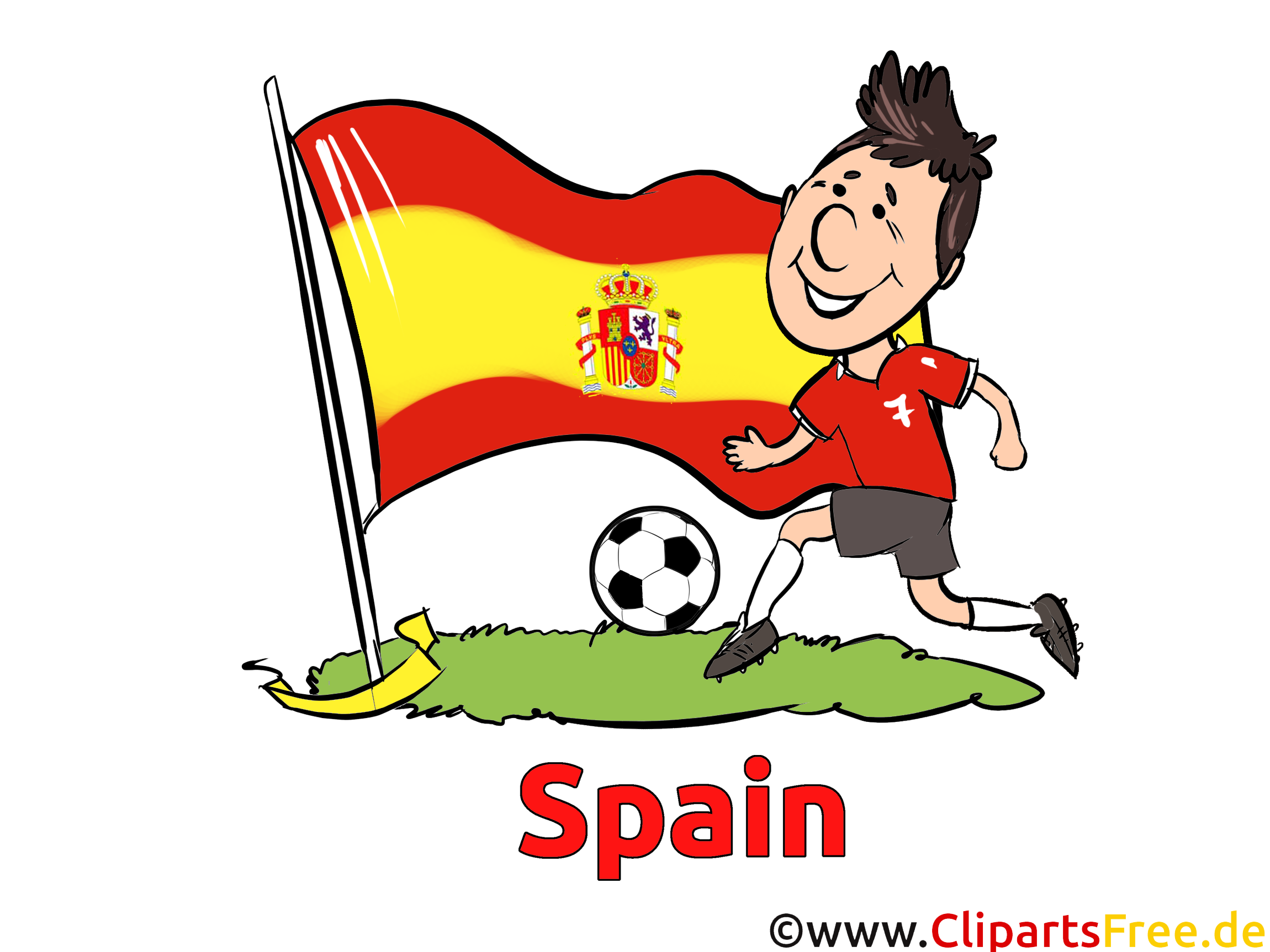 Gratuit Soccer Espagne Clip arts pour télécharger