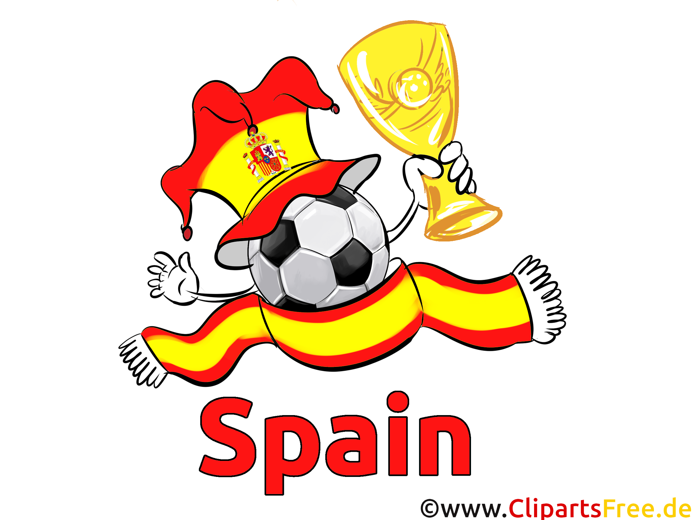 Joueurs Cliparts Soccer Espagne pour télécharger