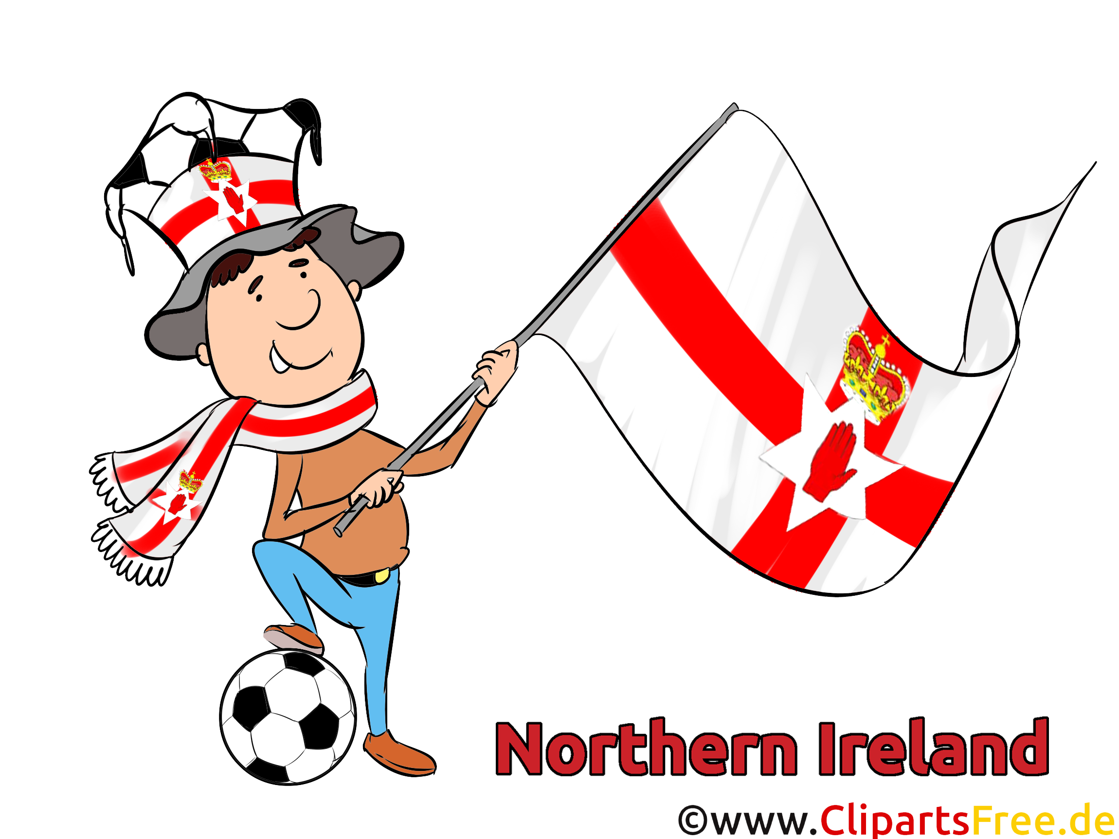 Illustrations Football Irlande du Nord Joueurs télécharger