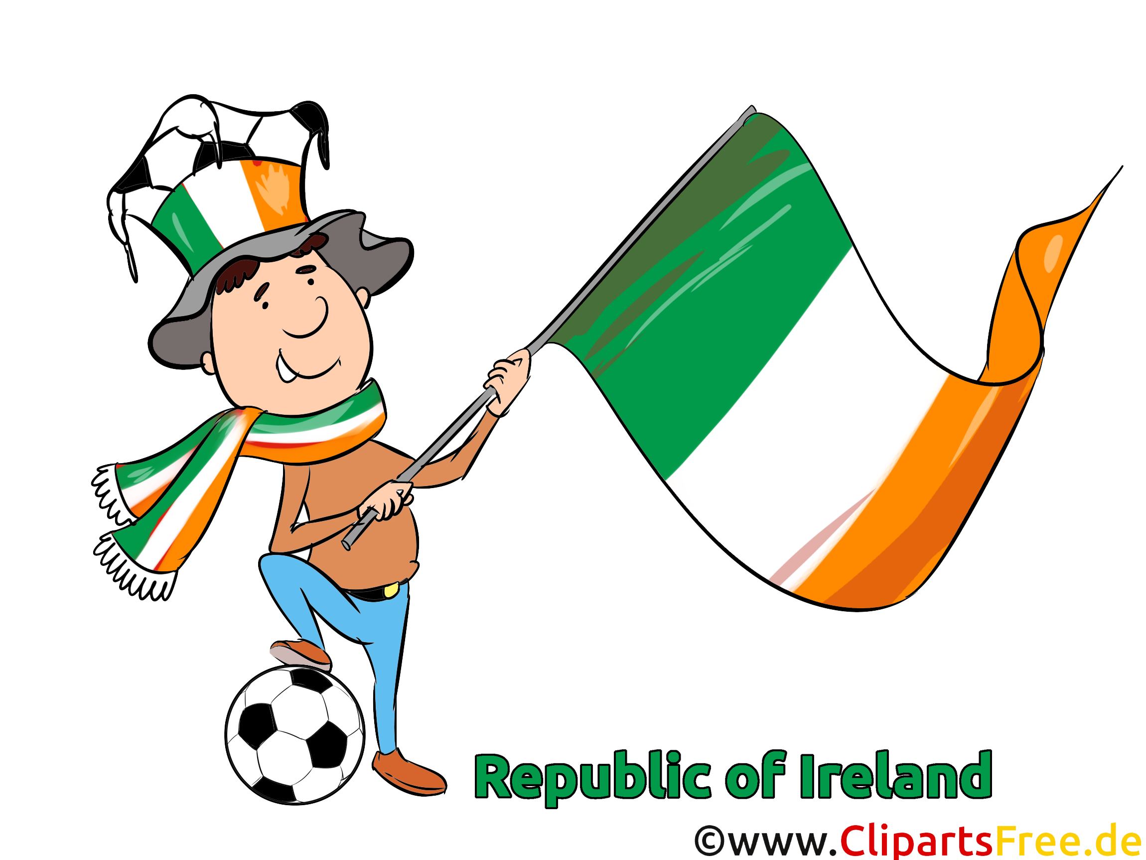 Gratuit Soccer Clip arts pour télécharger Irlande