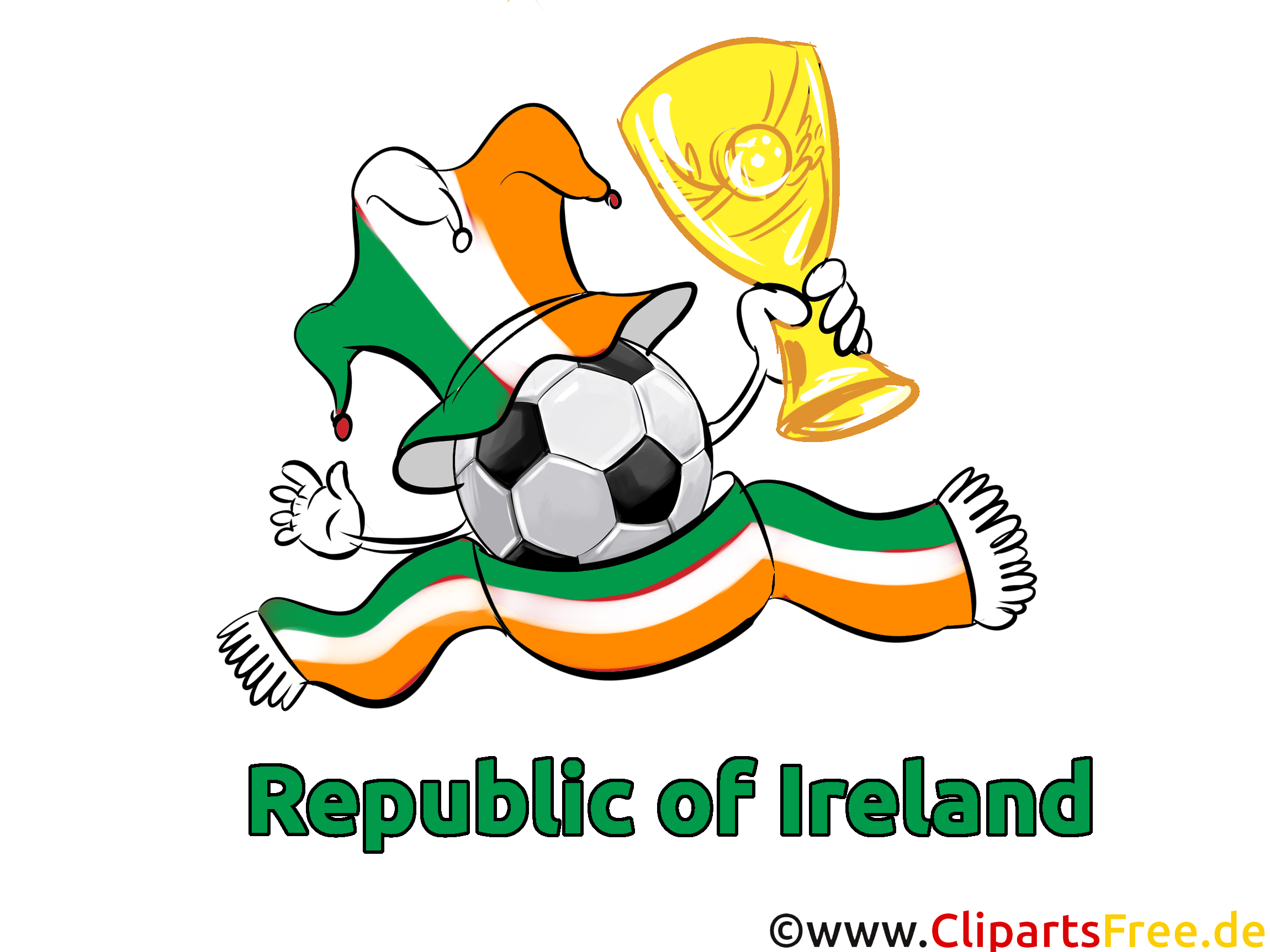 Joueurs Cliparts Soccer Irlande pour télécharger