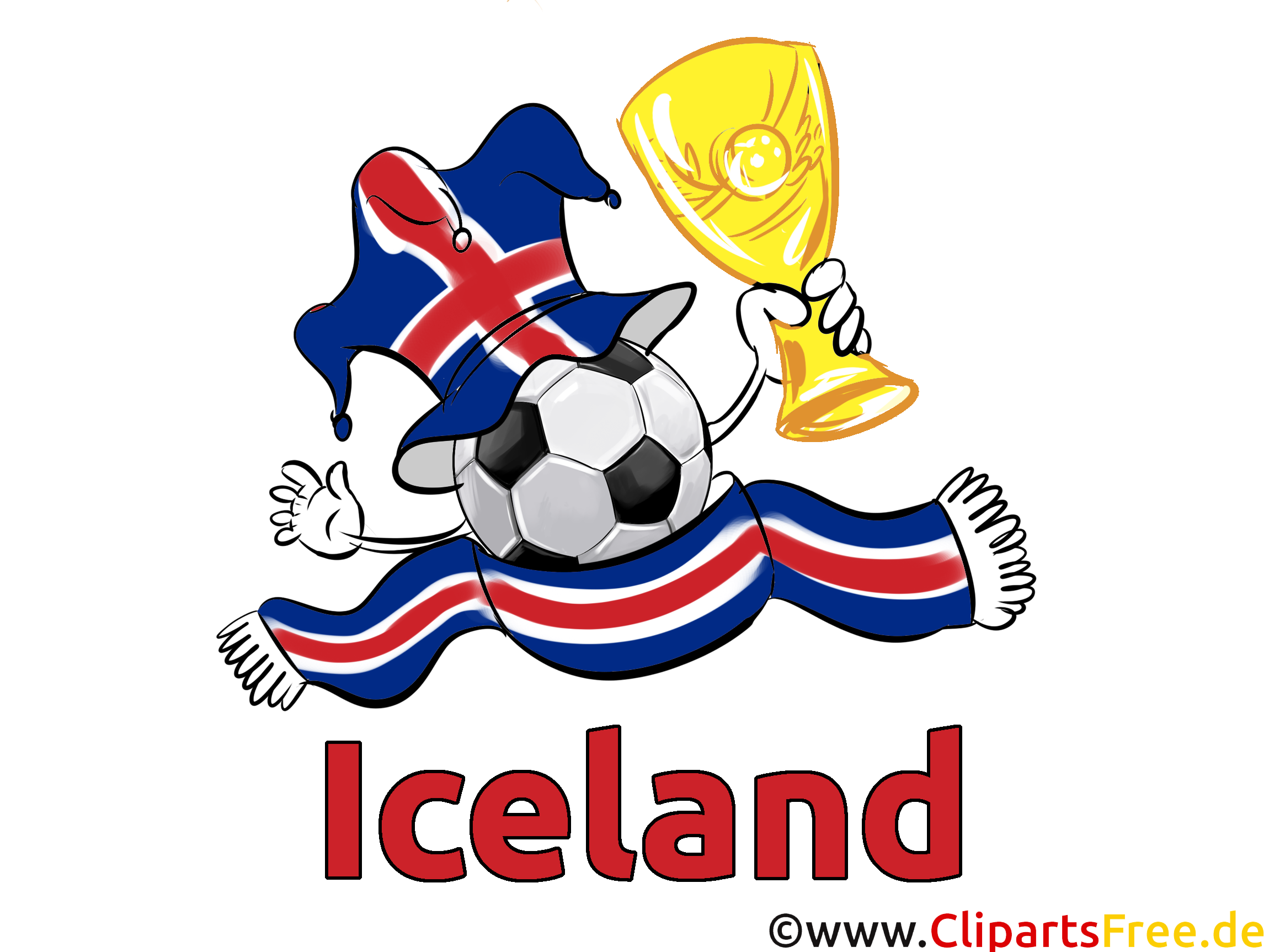Cliparts Soccer Images pour télécharger Islande