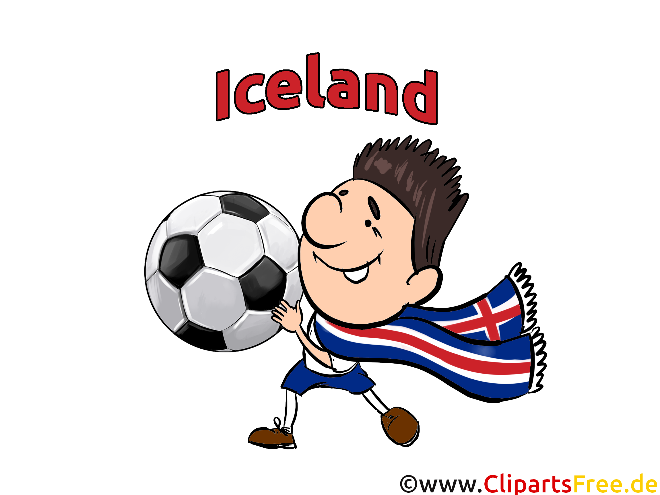 Soccer Islande gratuit Cliparts Joueurs avec le Ballon