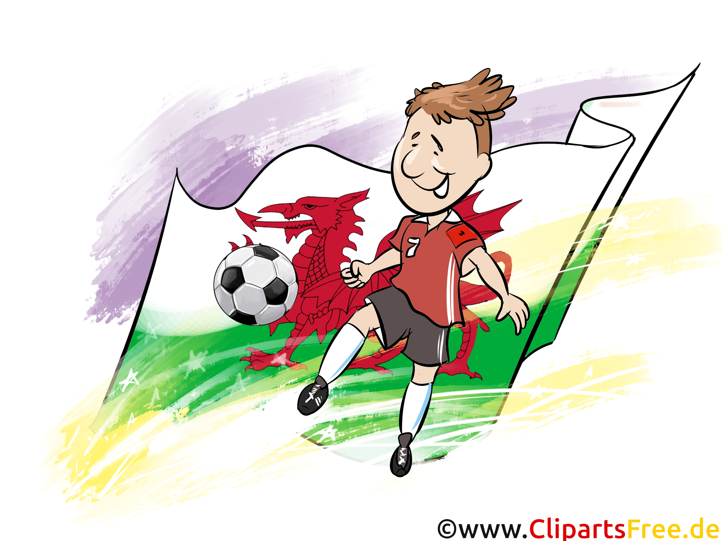 Drapeau Illustration Soccer Pays de galles télécharger