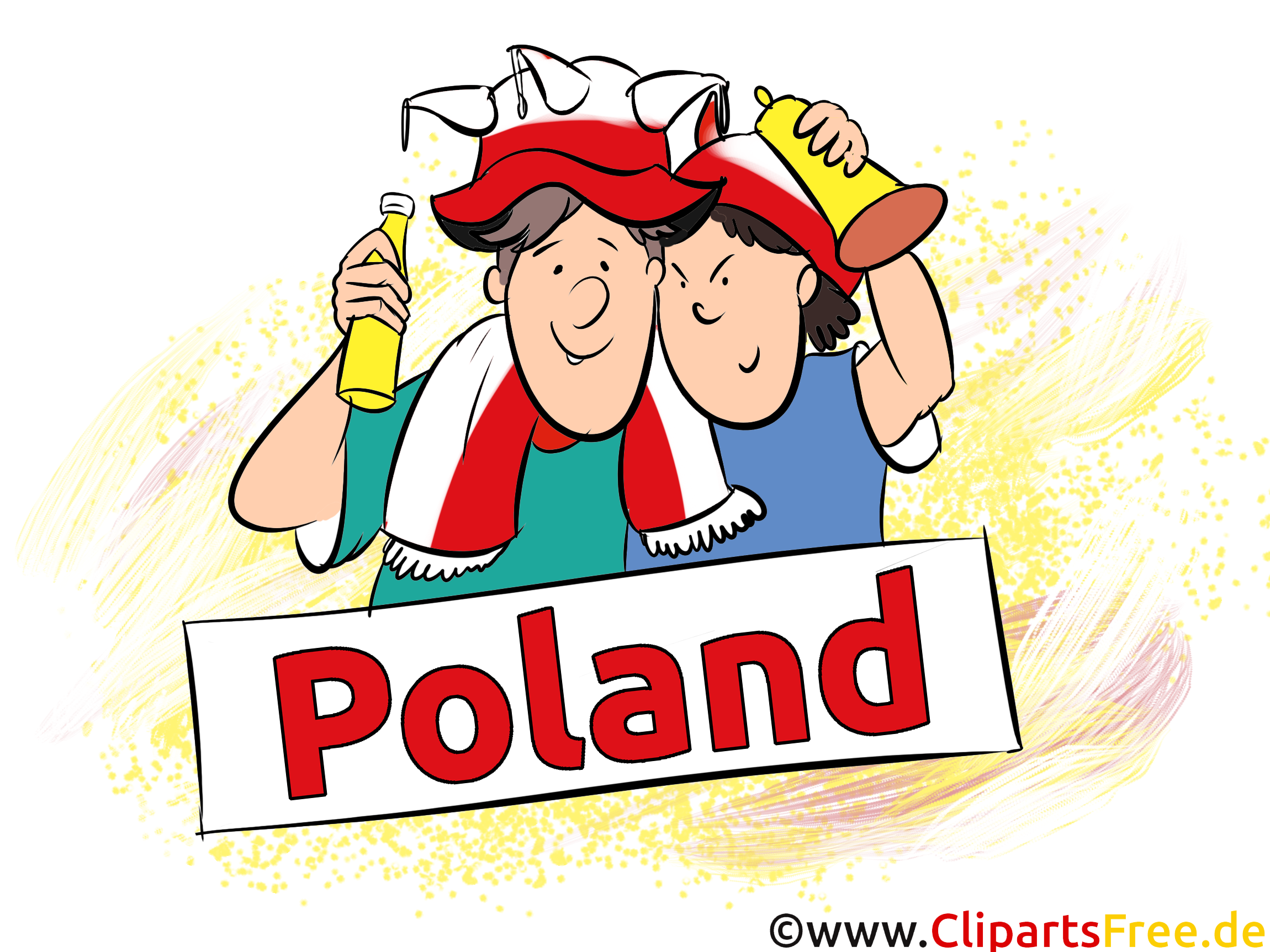 Fans Illustrations Football Pologne Joueurs télécharger