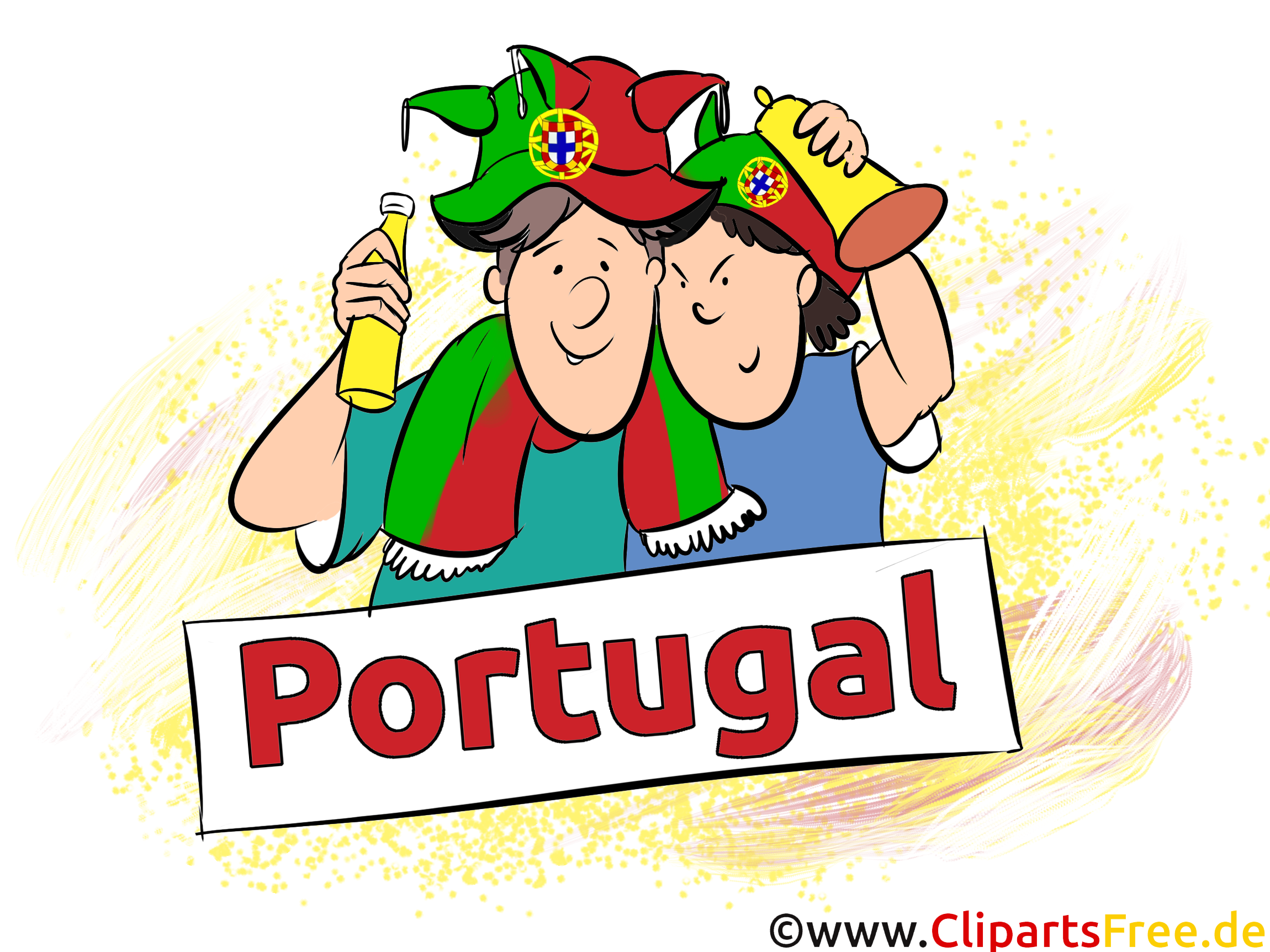 Fans Clip art Images Football Portugal pour télécharger