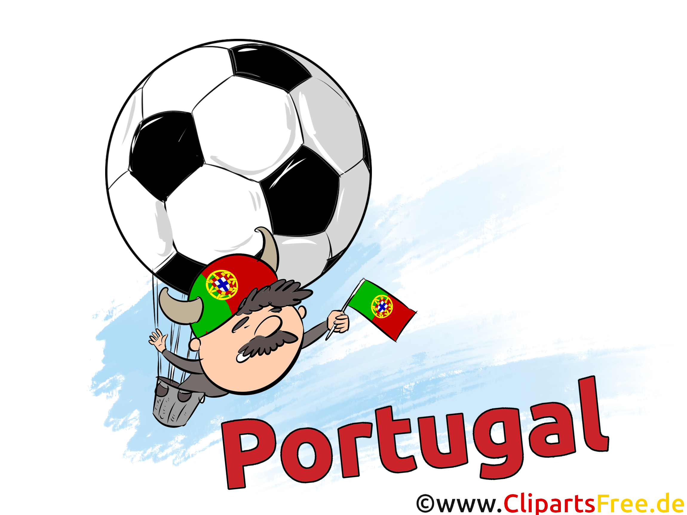 Soccer gratuit Cliparts Portugal Joueurs avec le Ballon
