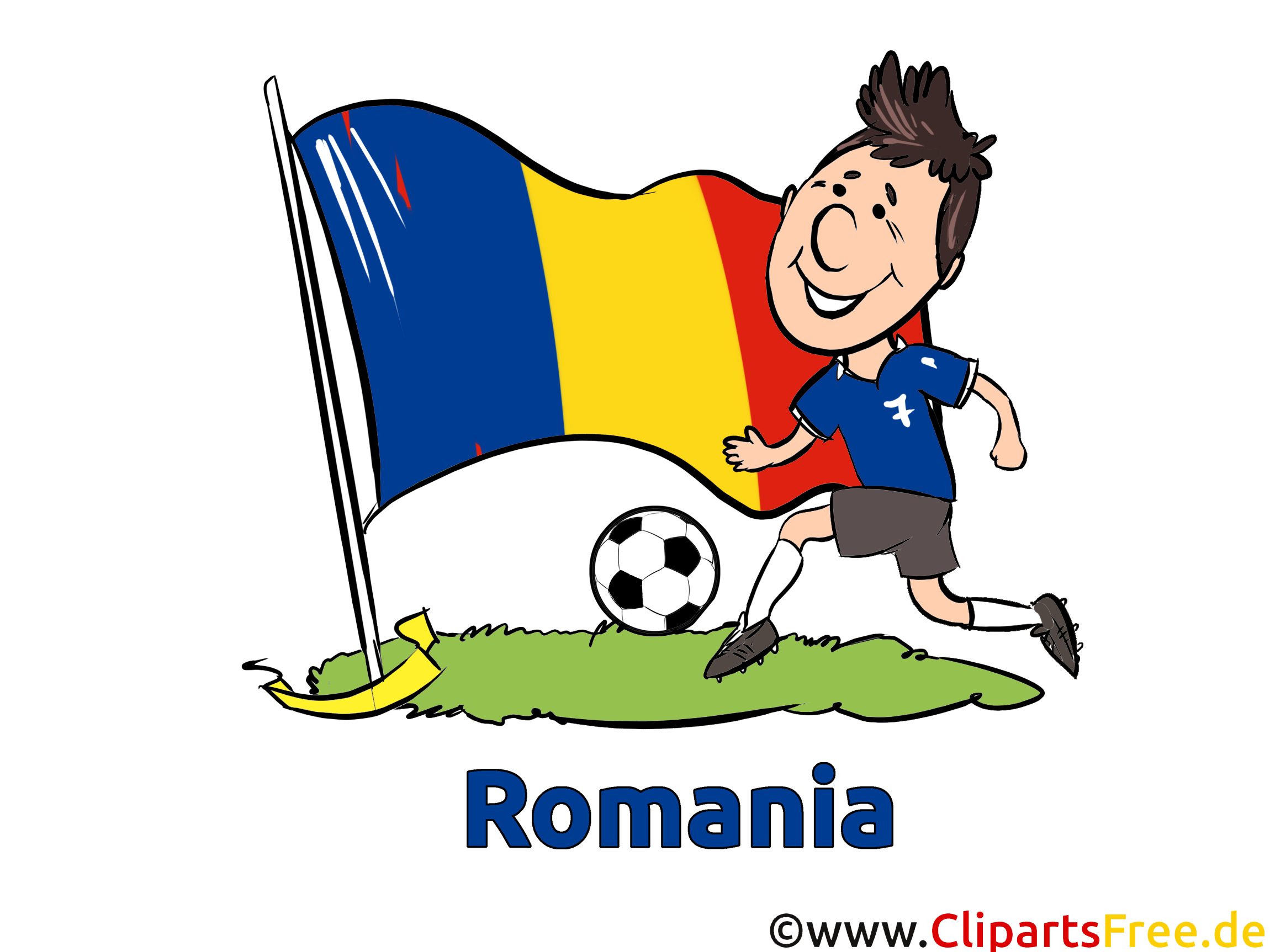 Illustration Soccer Roumanie gratuitement télécharger