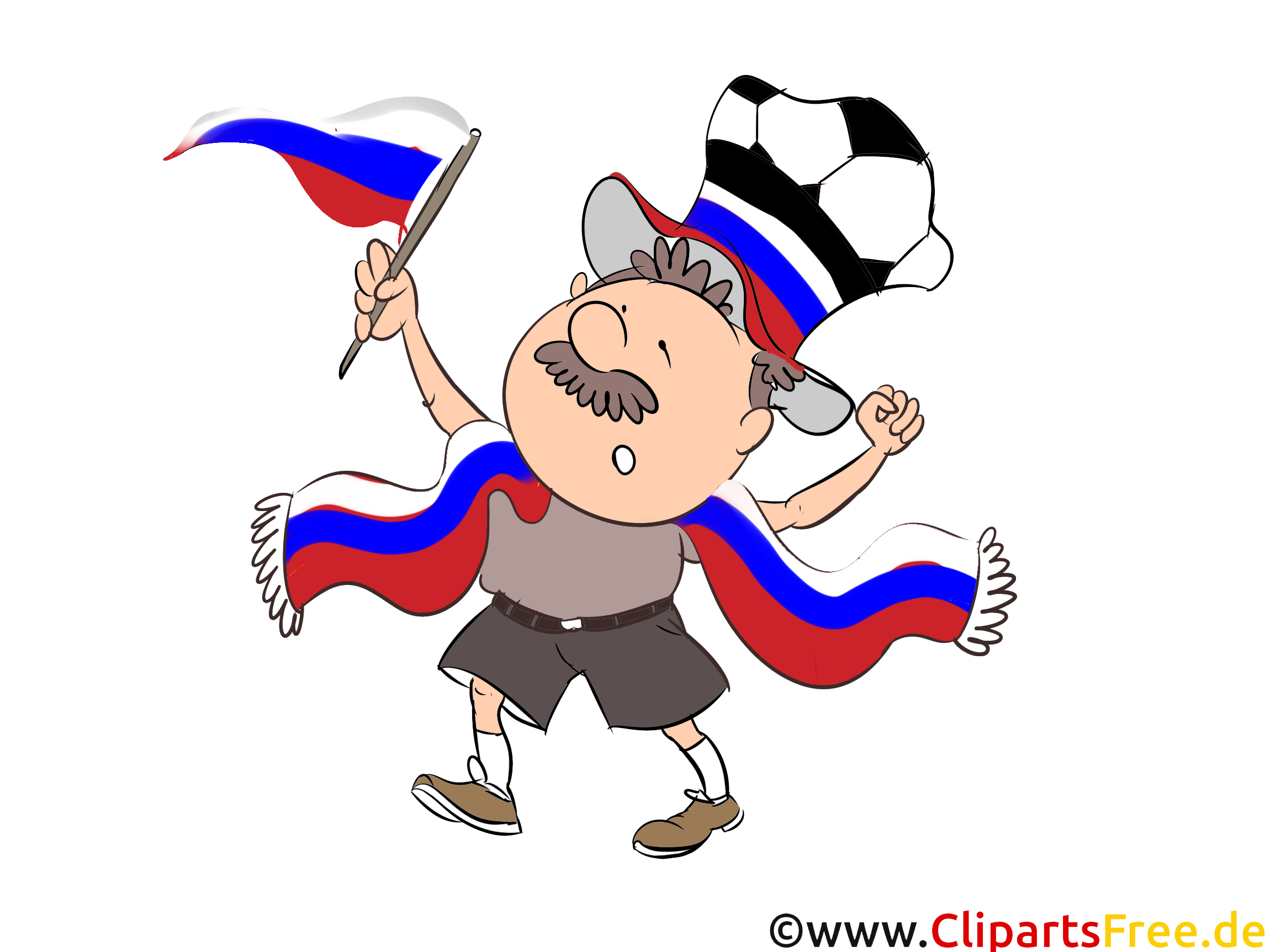 Football Clipart Joueur sur le Terrain Russie