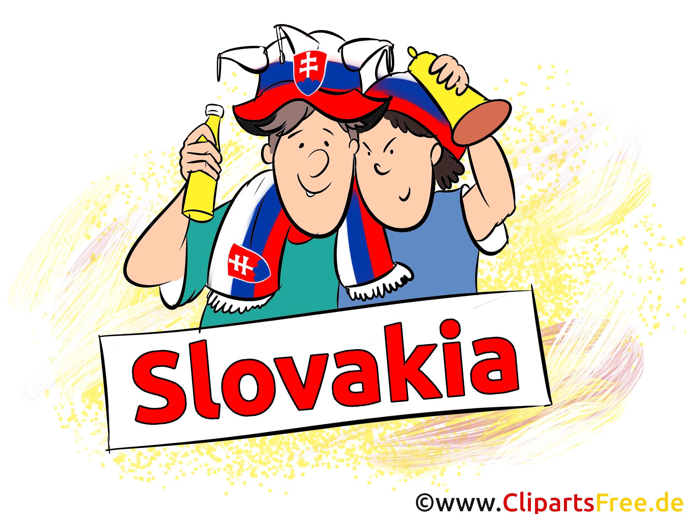 Fans Gratuit Soccer Clip arts pour télécharger Slovaquie