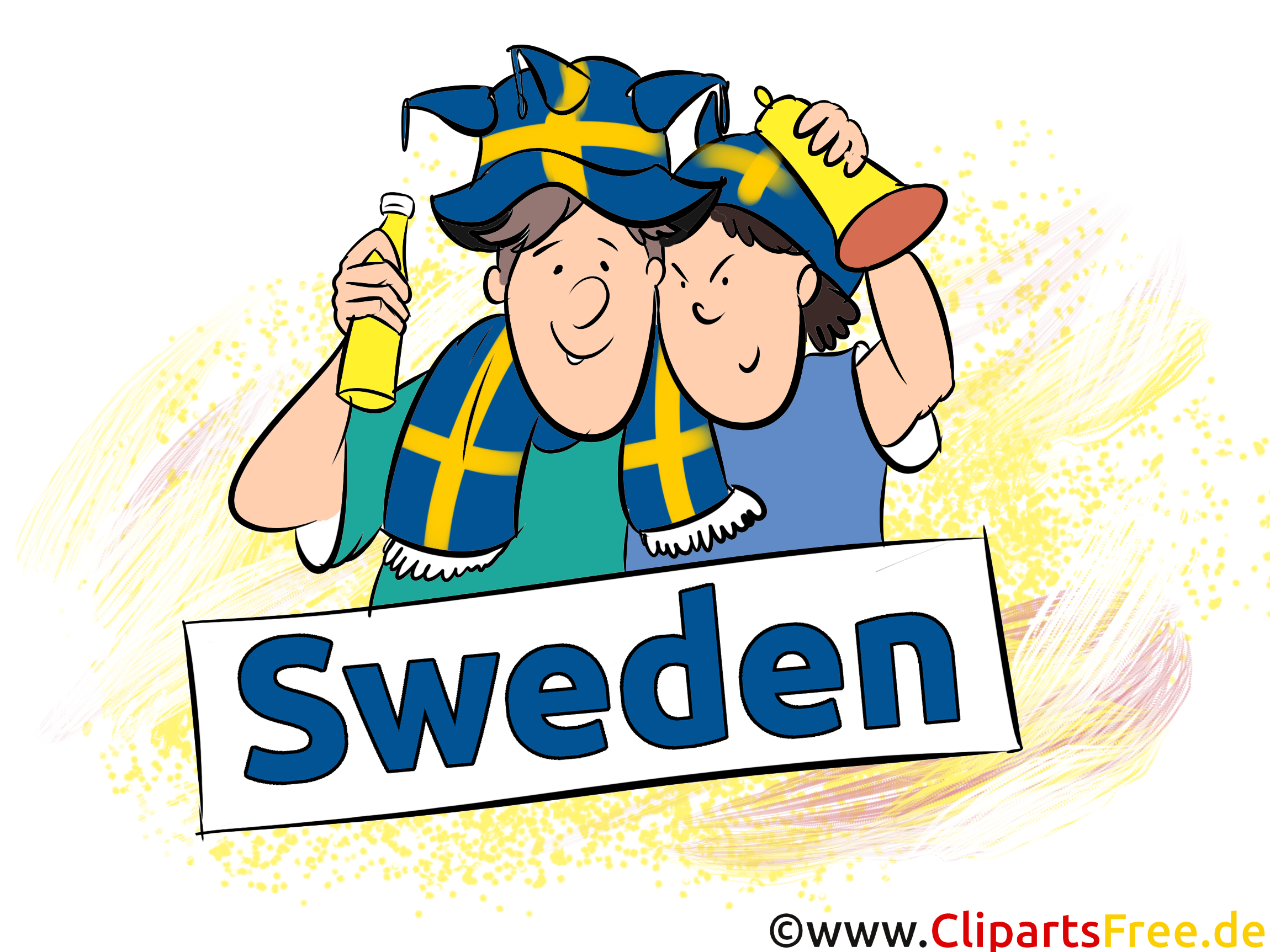 Fans Illustrations Football Suède Joueurs télécharger