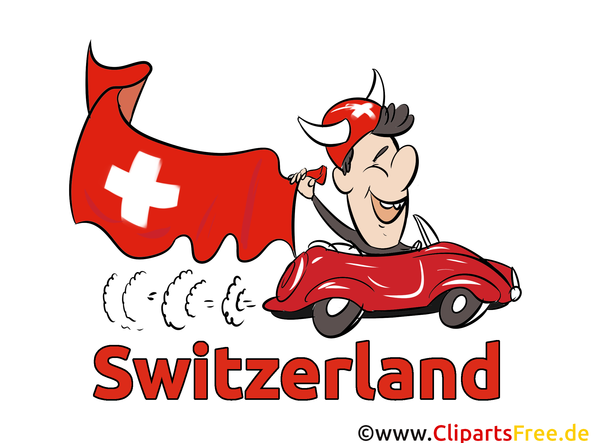 Voiture Illustration Soccer Suisse gratuitement télécharger