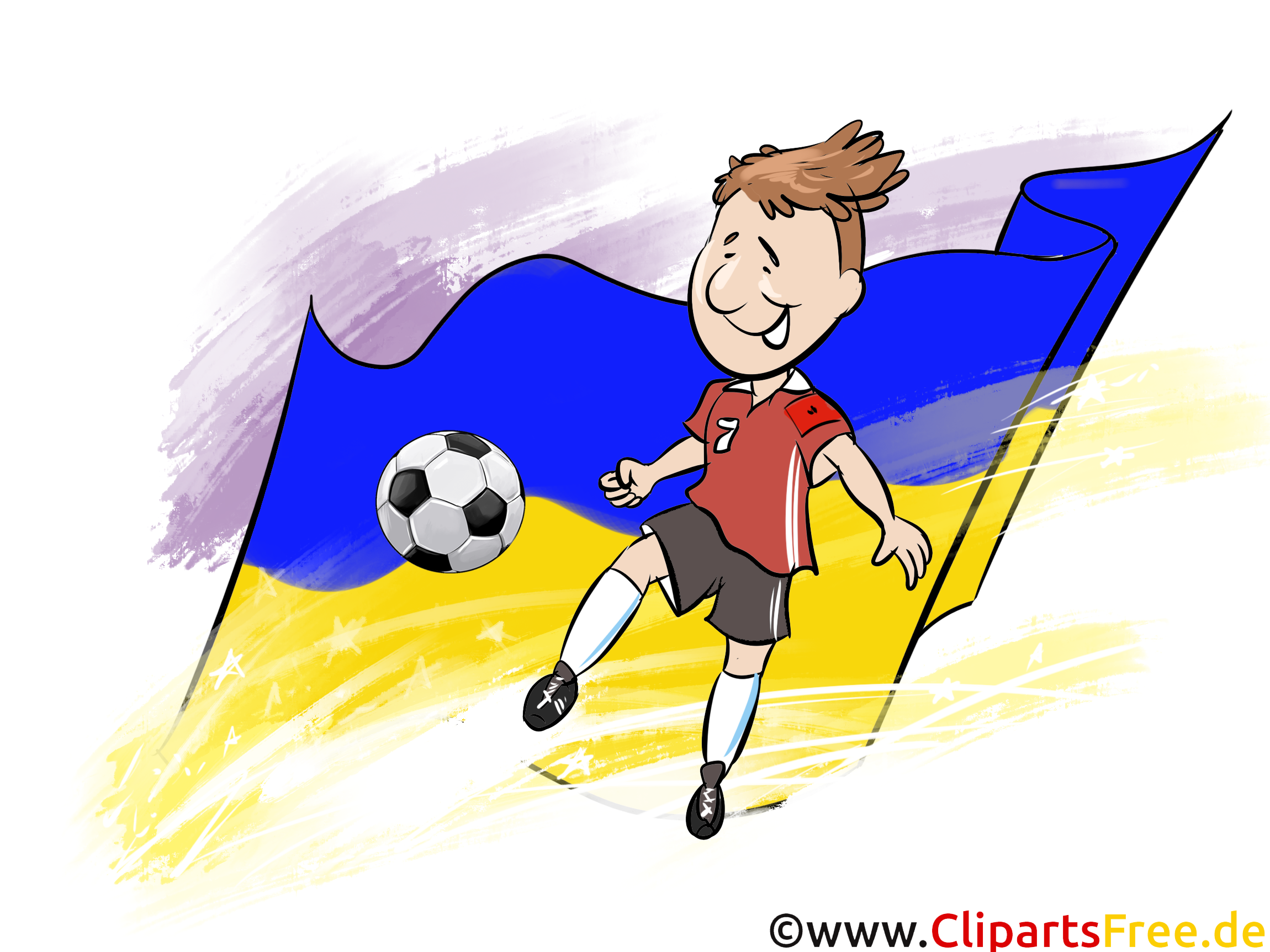 Drapeau Soccer gratuit Cliparts Joueurs Ukraine