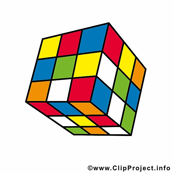 Cube de rubik illustration gratuite – Début école clipart