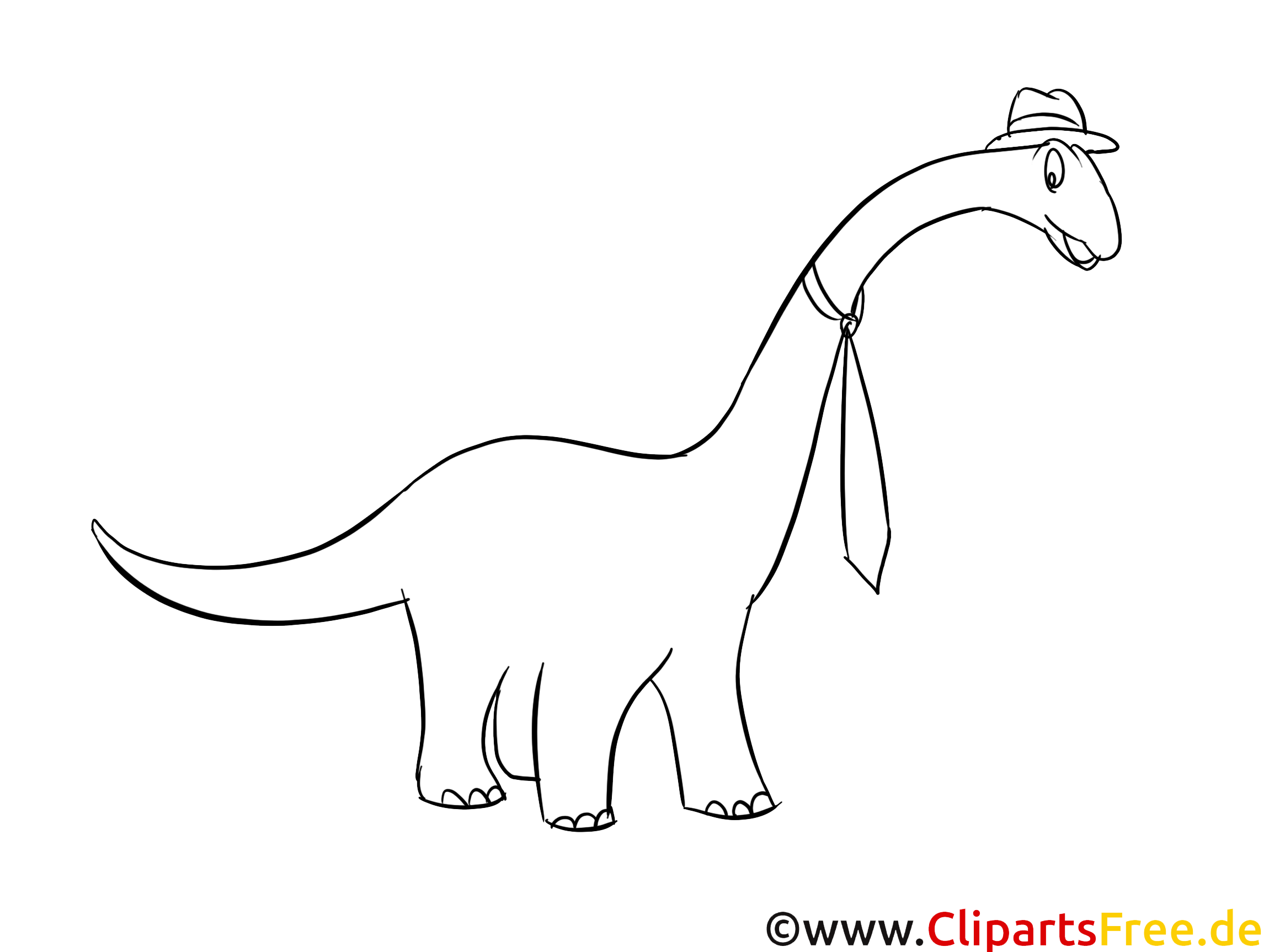Apatosaurus clip arts à colorier – Dinosaure illustrations