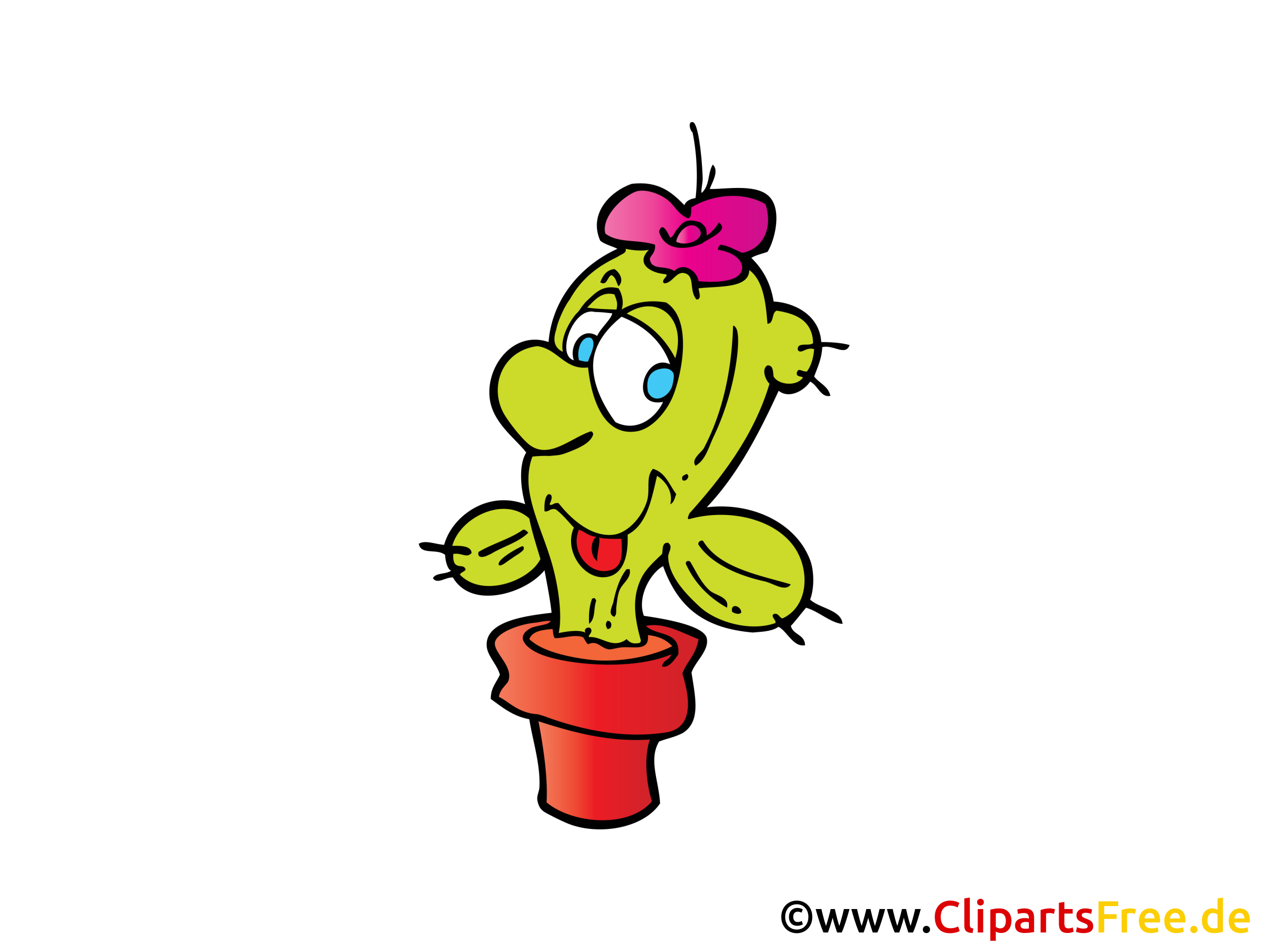 Cactus clip arts gratuits - Pot illustrations