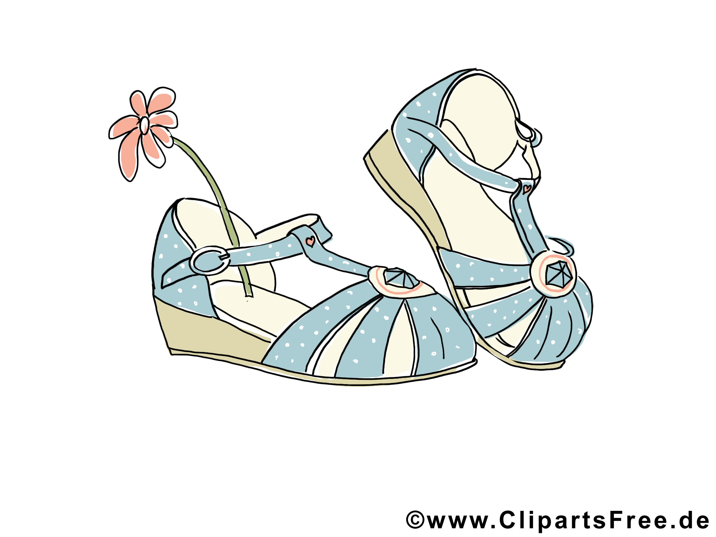 Chaussures illustration gratuite - Fleur clipart