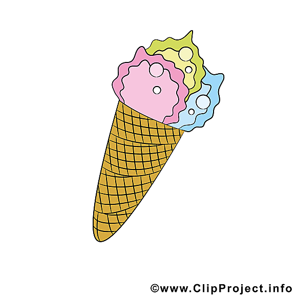 Glace clip arts gratuits - Été illustrations