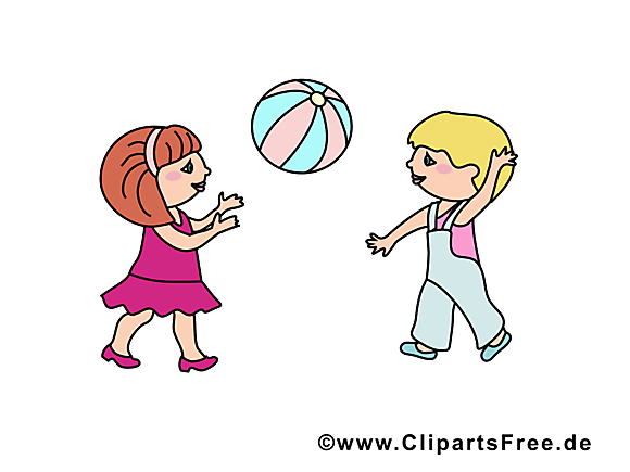 Jouer au ballon cliparts - Maternelle  images gratuites Kopie