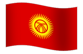 Kirghizistan clip art – Drapeau gratuite