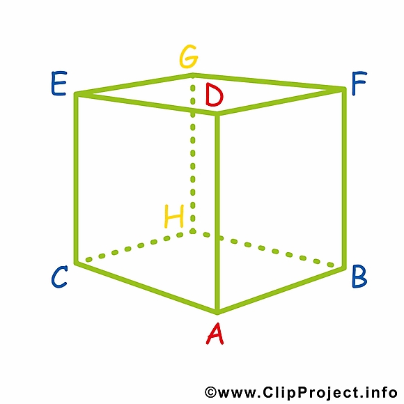 Cube géométrie cliparts gratuis – École images