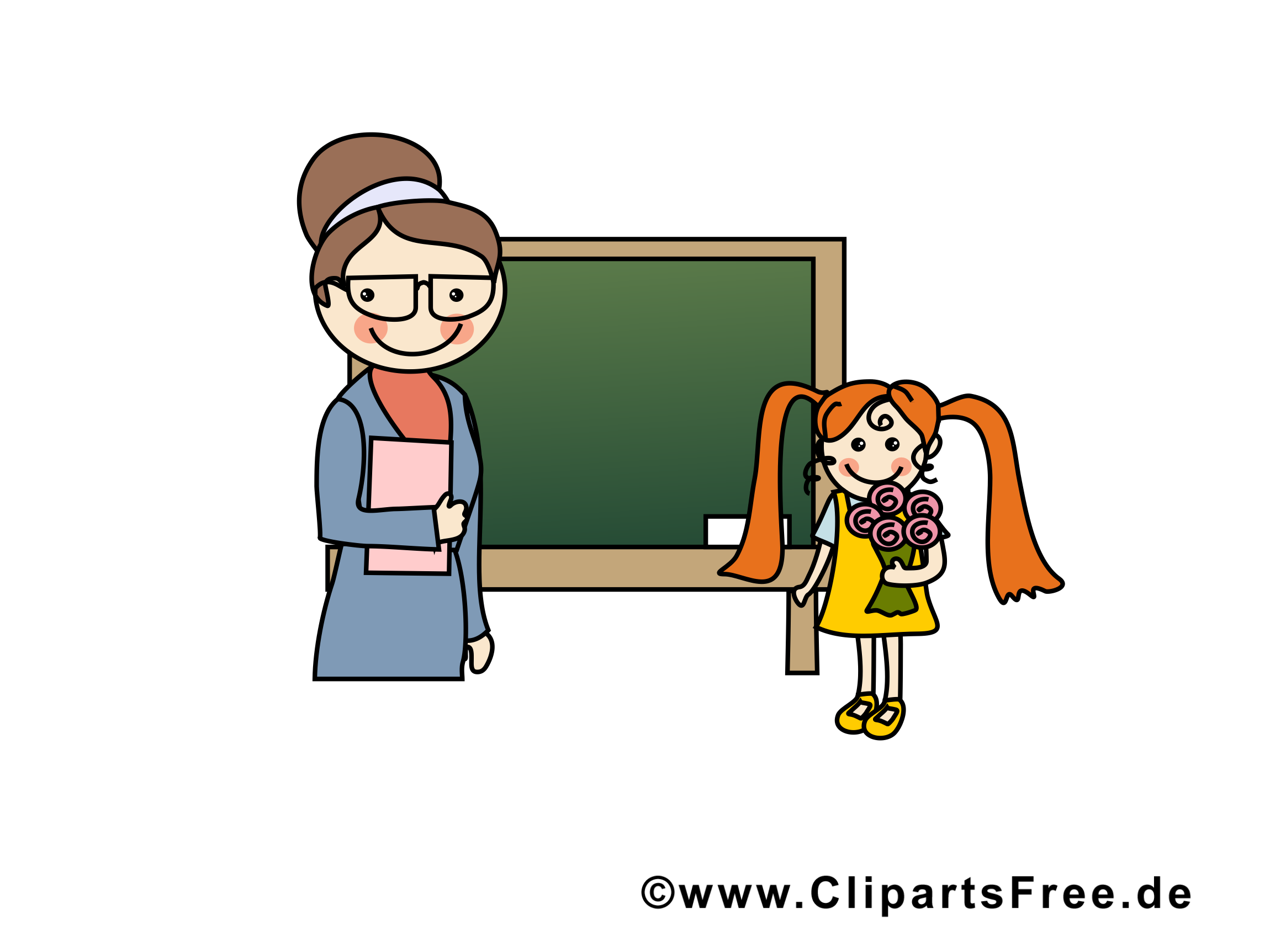 Fleurs enseingante clip art gratuit – École dessin