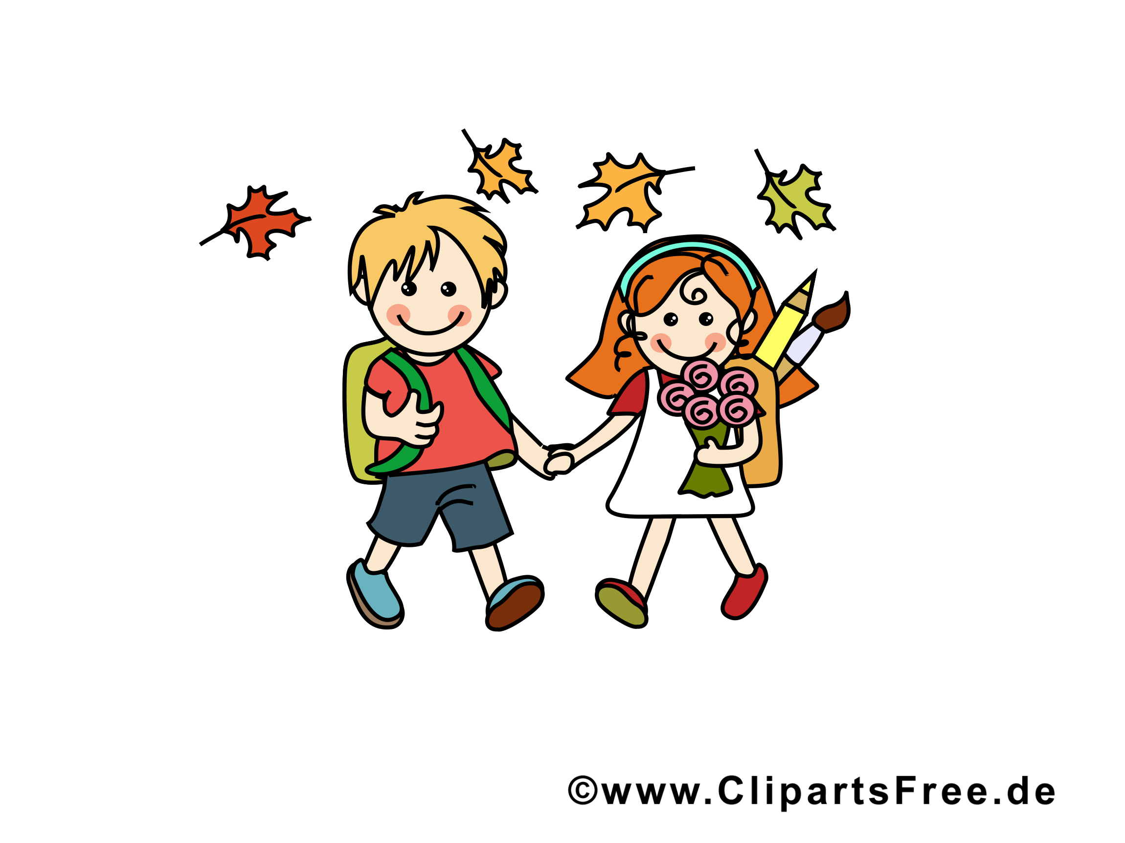 Rentrée clip arts gratuits – École illustrations