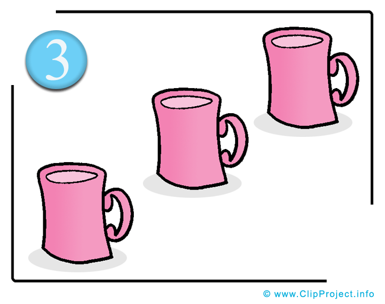 Trois tasses images – École clip art gratuit