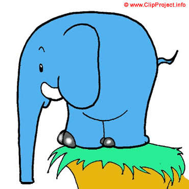 Éléphant bleu clipart gratuite